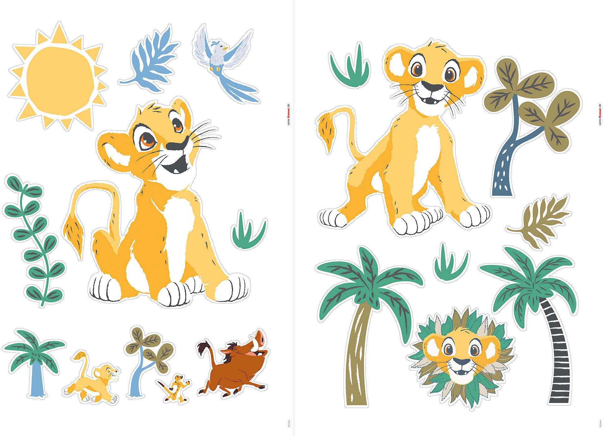 Komar Wandtattoo "Lion King Faraway Oasis - Größe 50 x 70 cm" selbstklebend günstig online kaufen