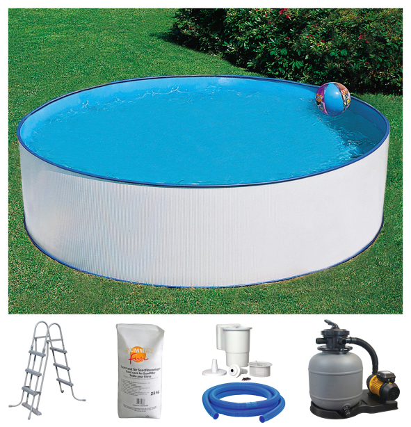Rundpool »USEDOM II«, (Set), 5-tlg., ØxHöhe: 450x90 cm
