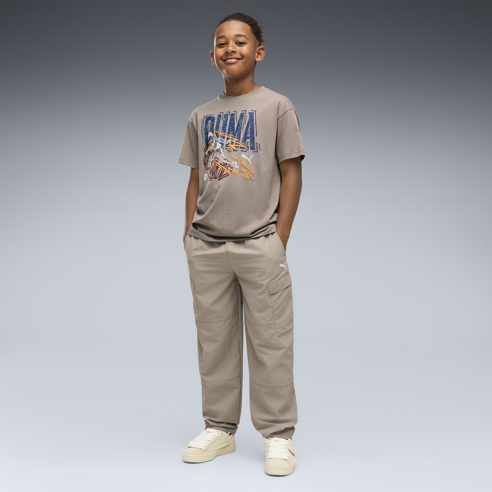 PUMA Sporthose »WARDROBE ESS Relaxed Gewebte Cargohose Jungen«