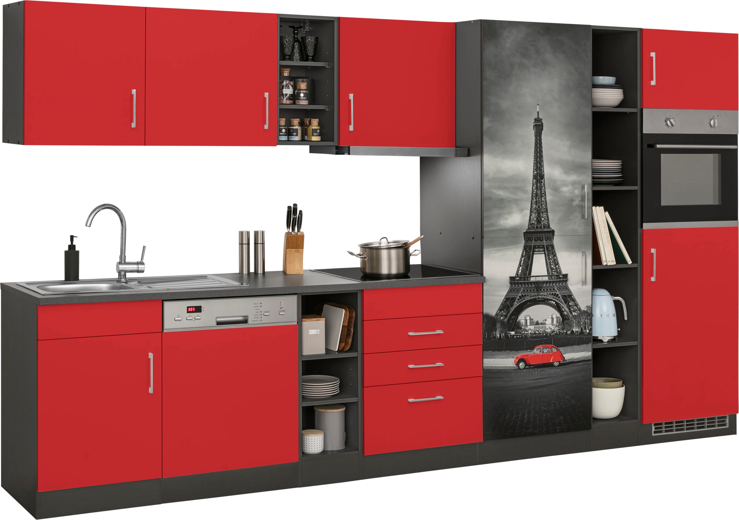 KOCHSTATION Küchenzeile "KS-Paris – Küchen mit einzigartigen Fotomotiven au günstig online kaufen
