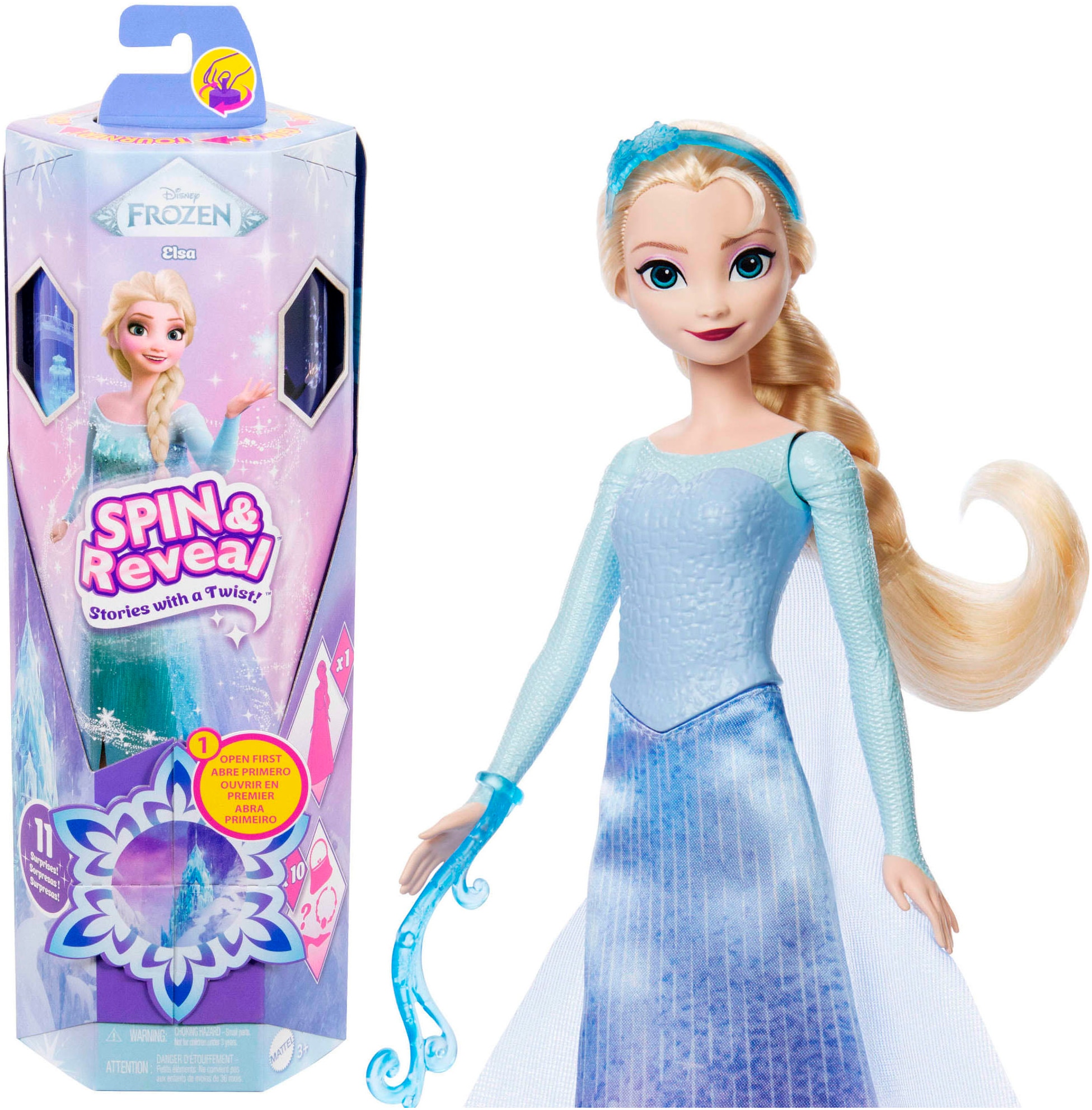 Mattel® Anziehpuppe »Disney Die Eiskönigin Spin & Reveal Elsa Puppe«