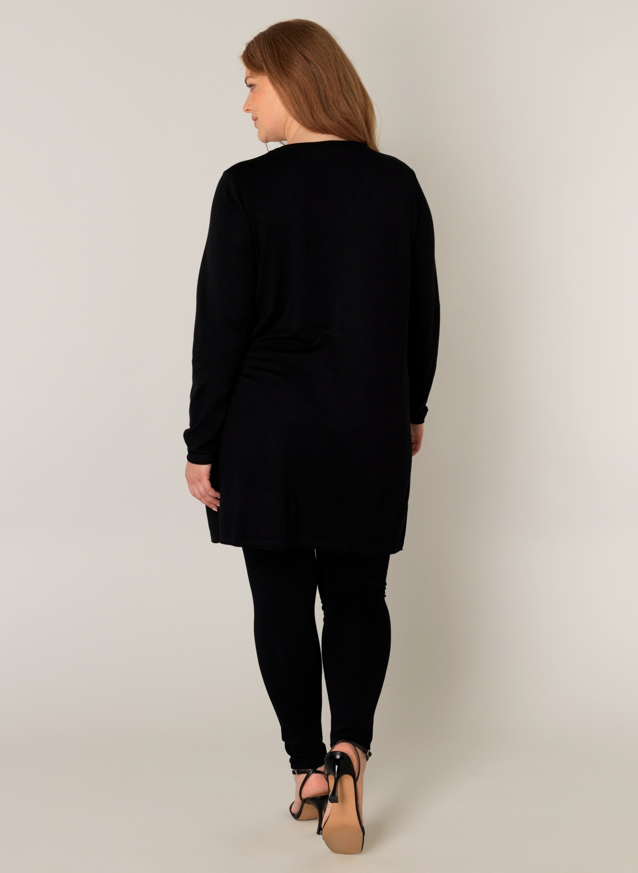 Base Level Curvy V-Ausschnitt-Pullover BAS-ANINE-LONG Feinstrick-Qualität günstig online kaufen