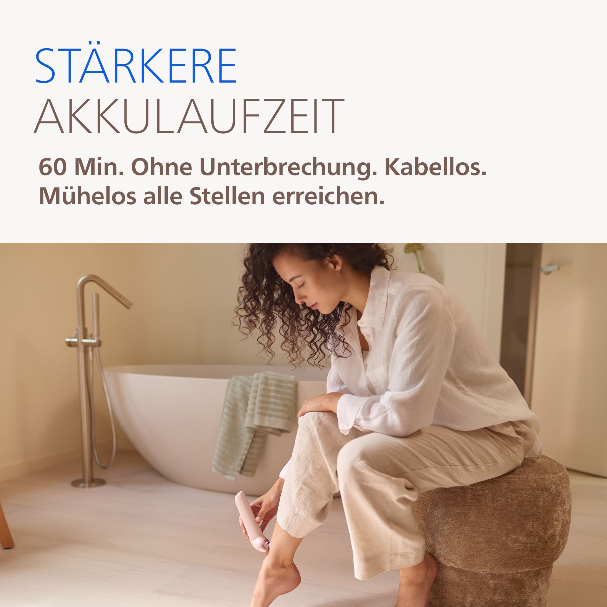 Philips Epilierer »Series 9000 BRE718/00« 5 Stk. Aufsätze nass und trocken verwendbar, mit 2 Geschwindigkeitsstufen