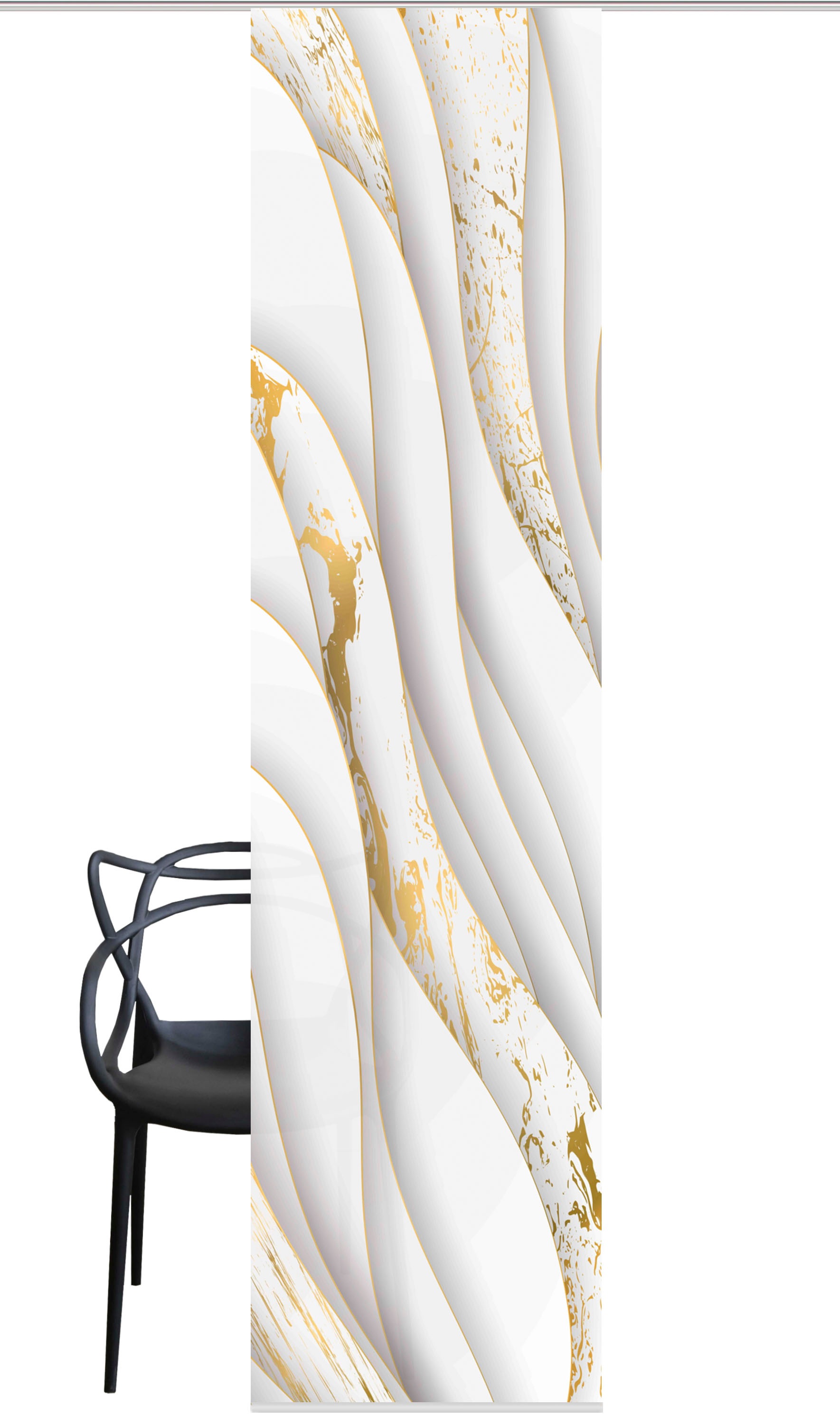 Thumbnail - HOME WOHNIDEEN Schiebegardine "GULDO" Paneelwagen 1 Stk. tlg. Schiebevorhang bedruckt