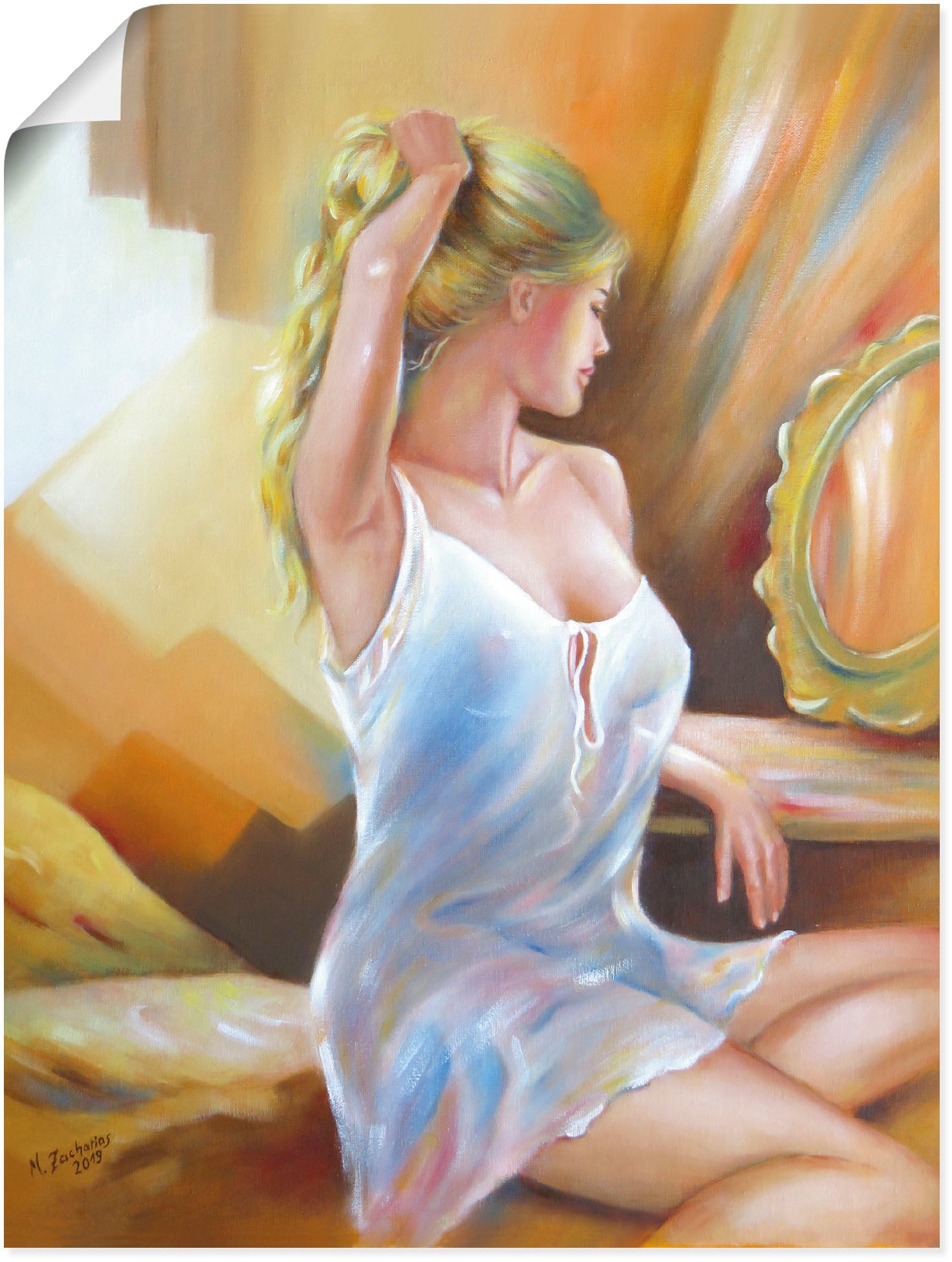 Artland Poster "Sexy Frau am Spiegel" Erotische Bilder 1 Stk. tlg. ohne Rahmen