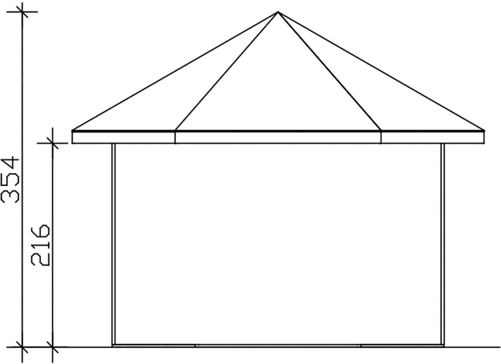 Skanholz Holzpavillon »Almelo«, 350 x 303cm