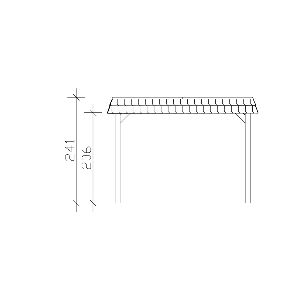 Skanholz Einzelcarport »Spreewald«, Fichtenholz, 285 cm, braun