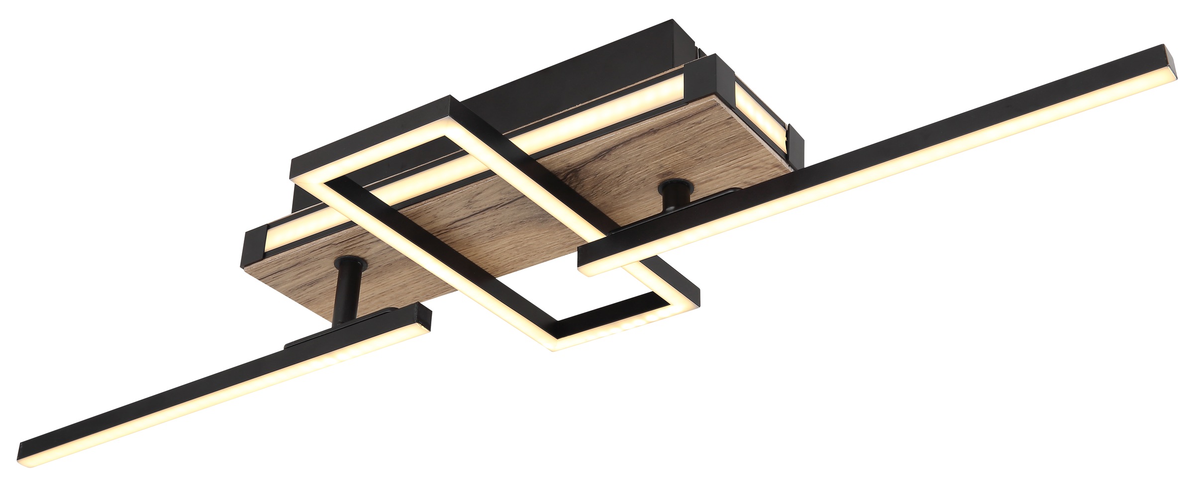 GLOBO LIGHTING Deckenleuchte »COLLI« LED-Modul 1 Stk. Warmweiß Dreh-/Schwenkbare Deckenleuchte schwarz matt mit Memoryfunktion