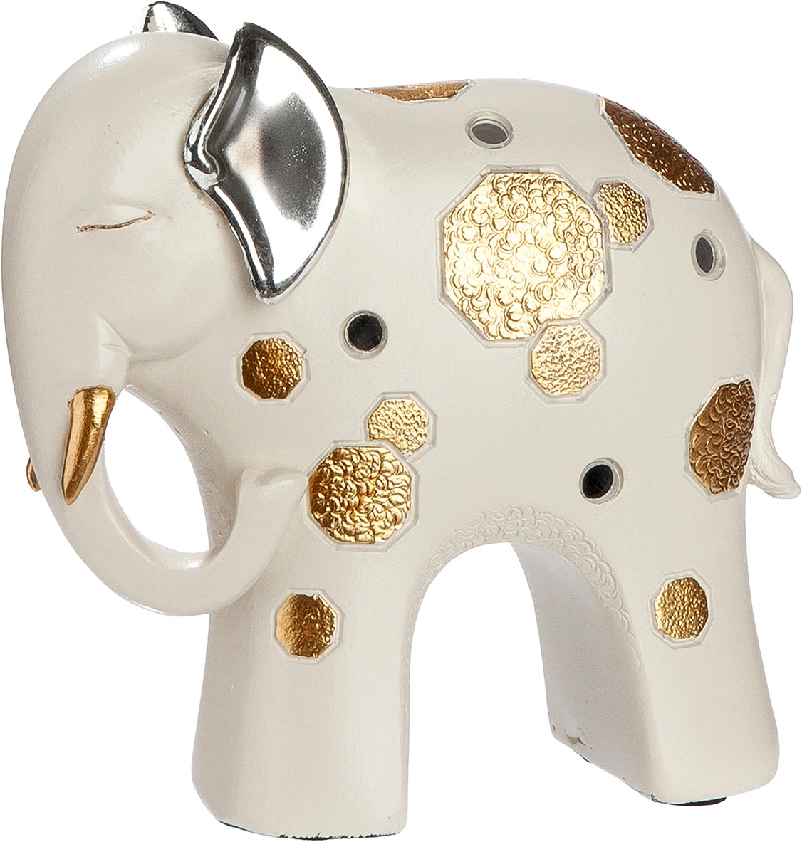 GILDE Skulptur »2tlg. Set Figur Elefant Midas weiß« Tierfigur Glückssymbol Dekoelefant elegantes Design Ethno-Stil