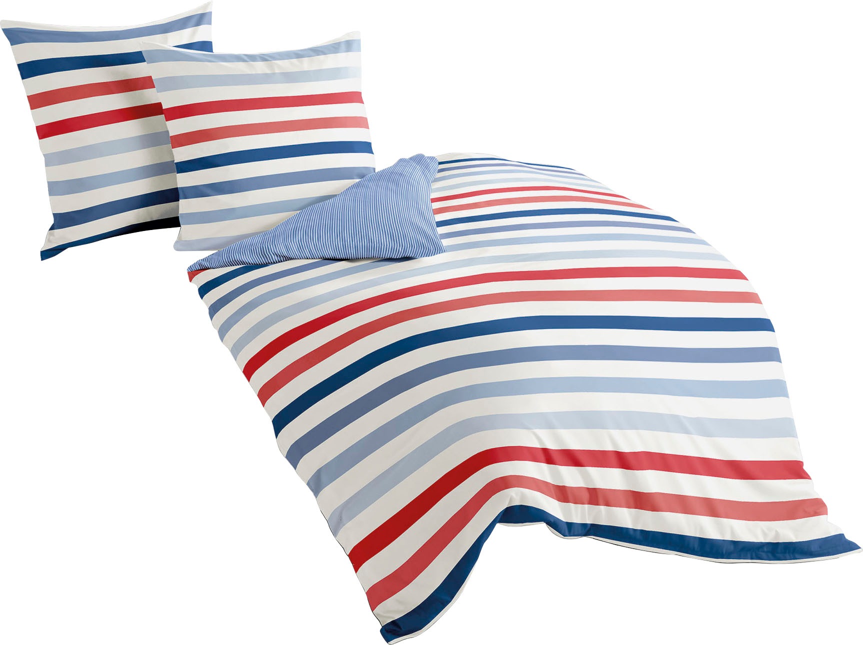 BIERBAUM Wendebettwäsche »Marine Stripes«, (2 tlg.), mit Streifen kaufen