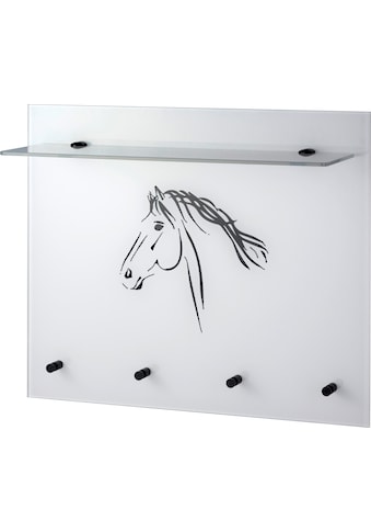 GGG MÖBEL Garderobenpaneel »Pferd«, aus Glas mit Ablage kaufen