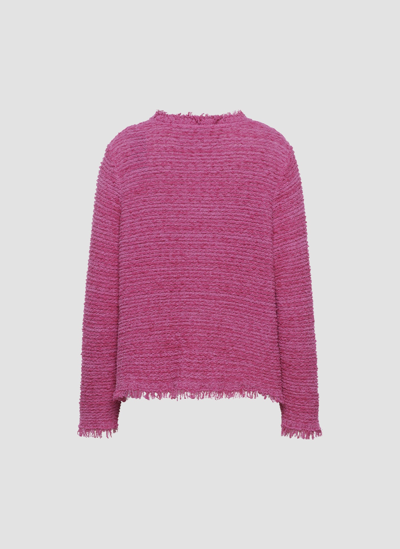 LeComte Strickjacke »LeComte Bouclé-Jacke in strahlendem Pink mit Fransen-Details«