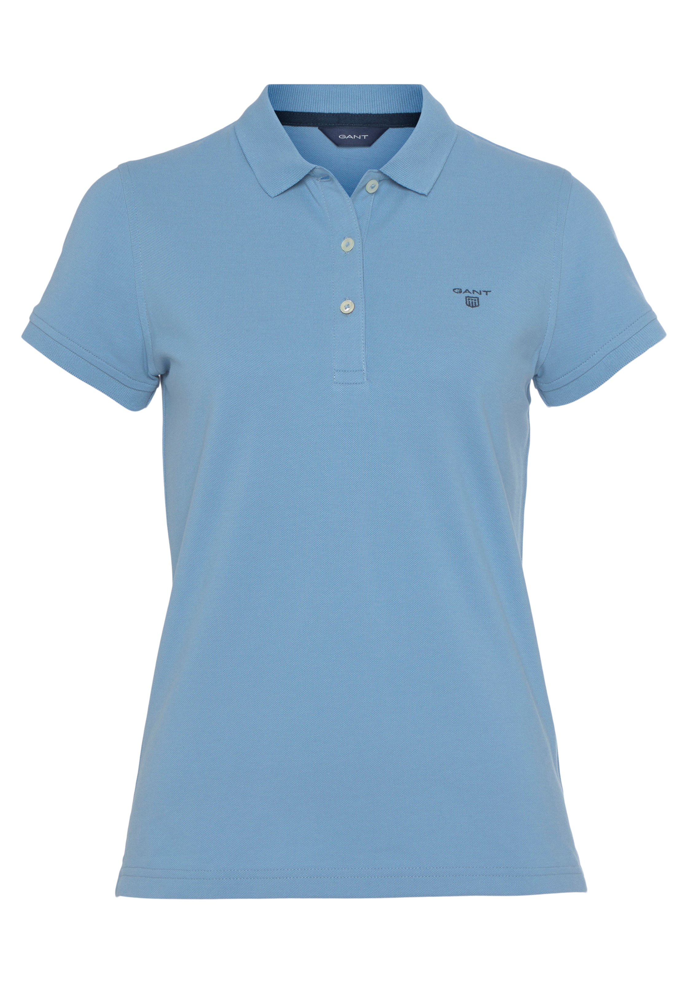 Gant Poloshirt »MD. SUMMER PIQUE«, mit Kontrast Logo-Stickerei auf der Brust