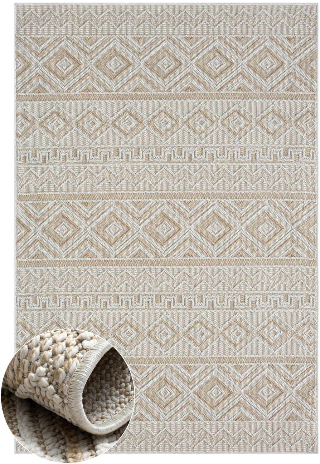 Myflair Möbel & Accessoires Teppich »Vera Lagerräumung«, rechteckig, 8 mm Höhe, modernes Design, In & Outdoor geeignet, Balkon, Terrasse