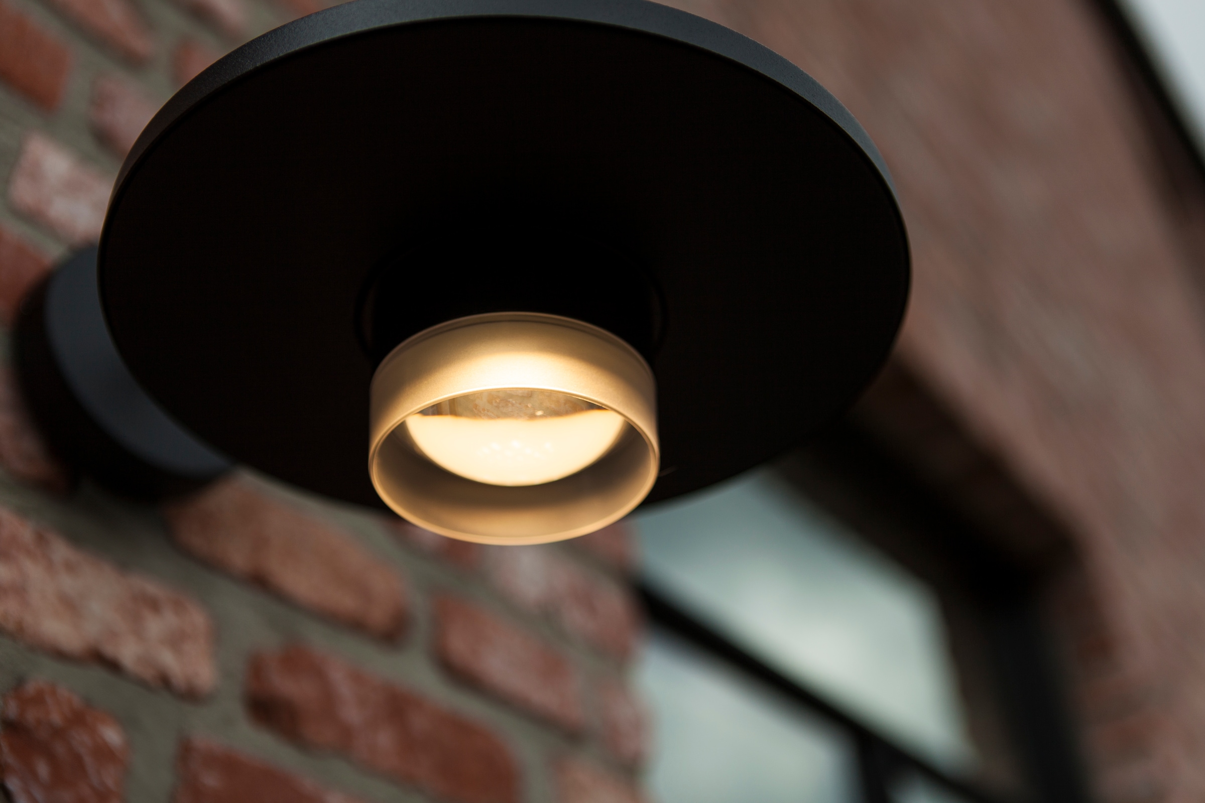 LUTEC LED Außen-Wandleuchte »LED-Aussenwandleuchte PLATO, schwarz matt«, 1 flammig, Leuchtmittel LED-Board | LED fest integriert, Design-Award