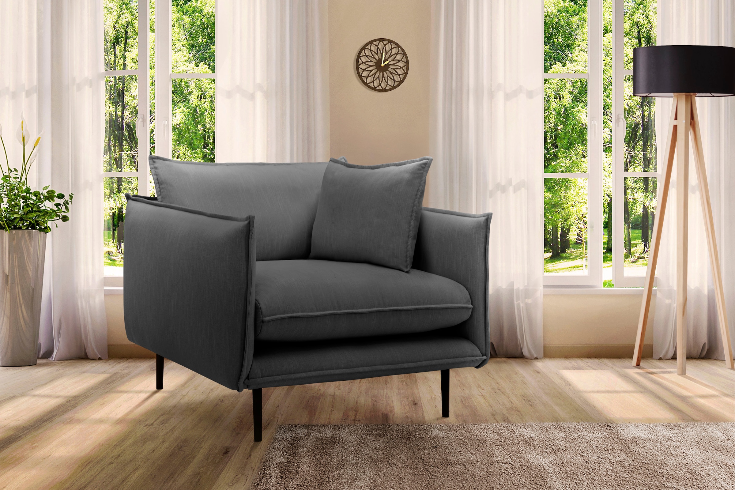 Home affaire 1,5-Sitzer "Somba" mit dickem Keder und eleganter Optik günstig online kaufen