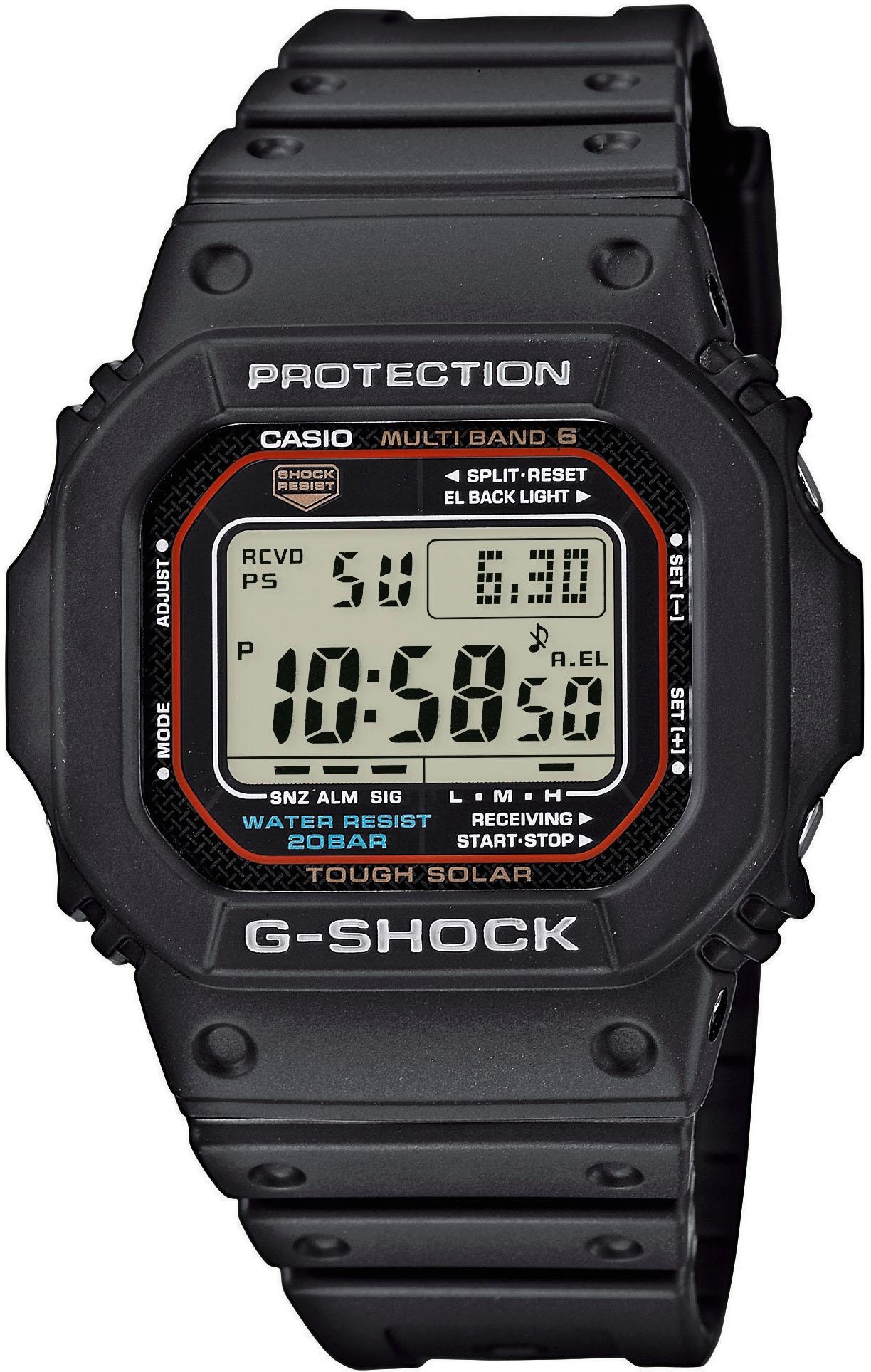 CASIO G-SHOCK Funkchronograph »GW-M5610U-1ER«, Solaruhr, Armbanduhr, Herrenuhr, digital, retro,bis 20 bar wasserdicht