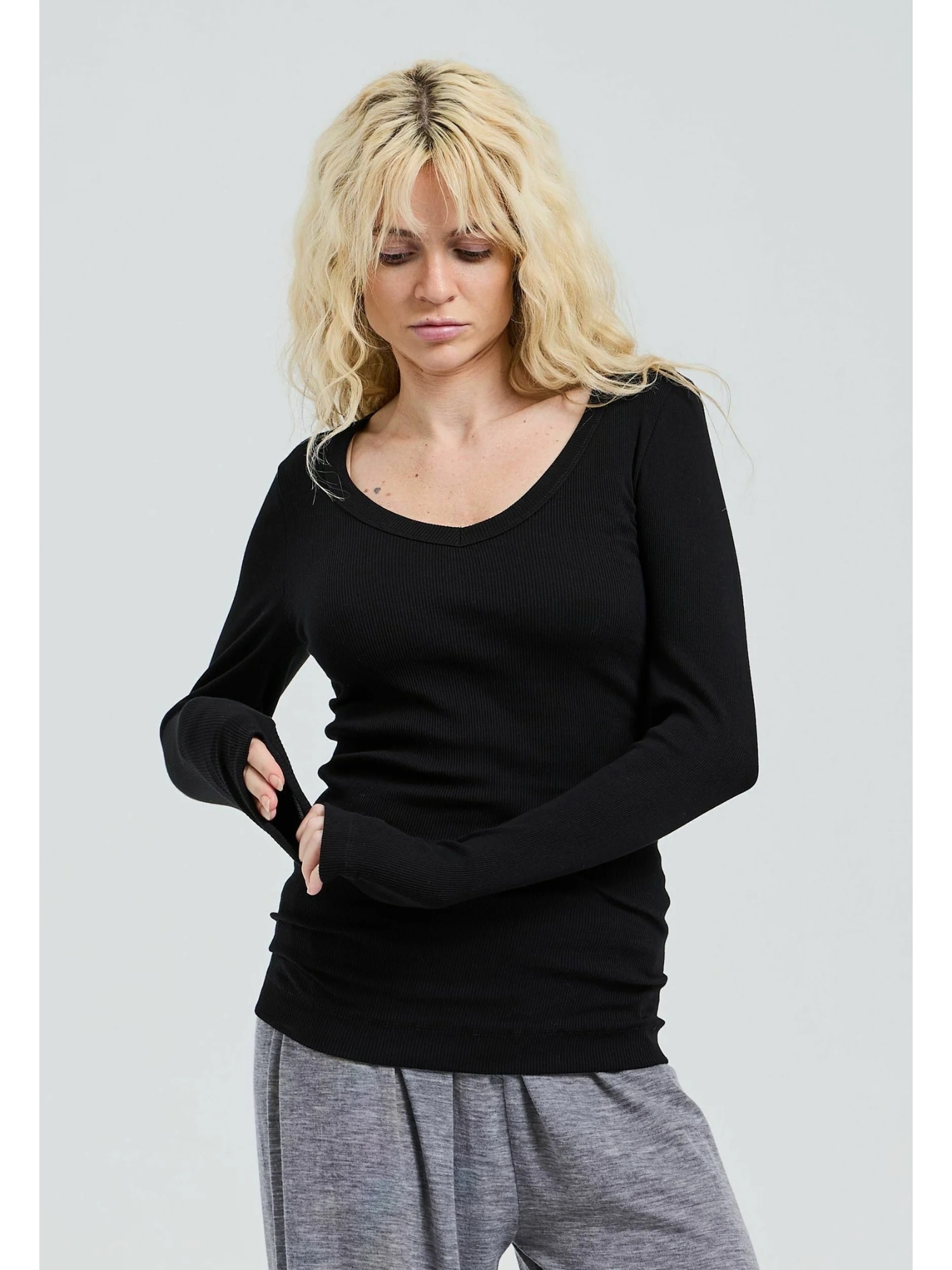 Seamless Basic Funktionstop "Seamless Basic Top Retro V-neck" günstig online kaufen