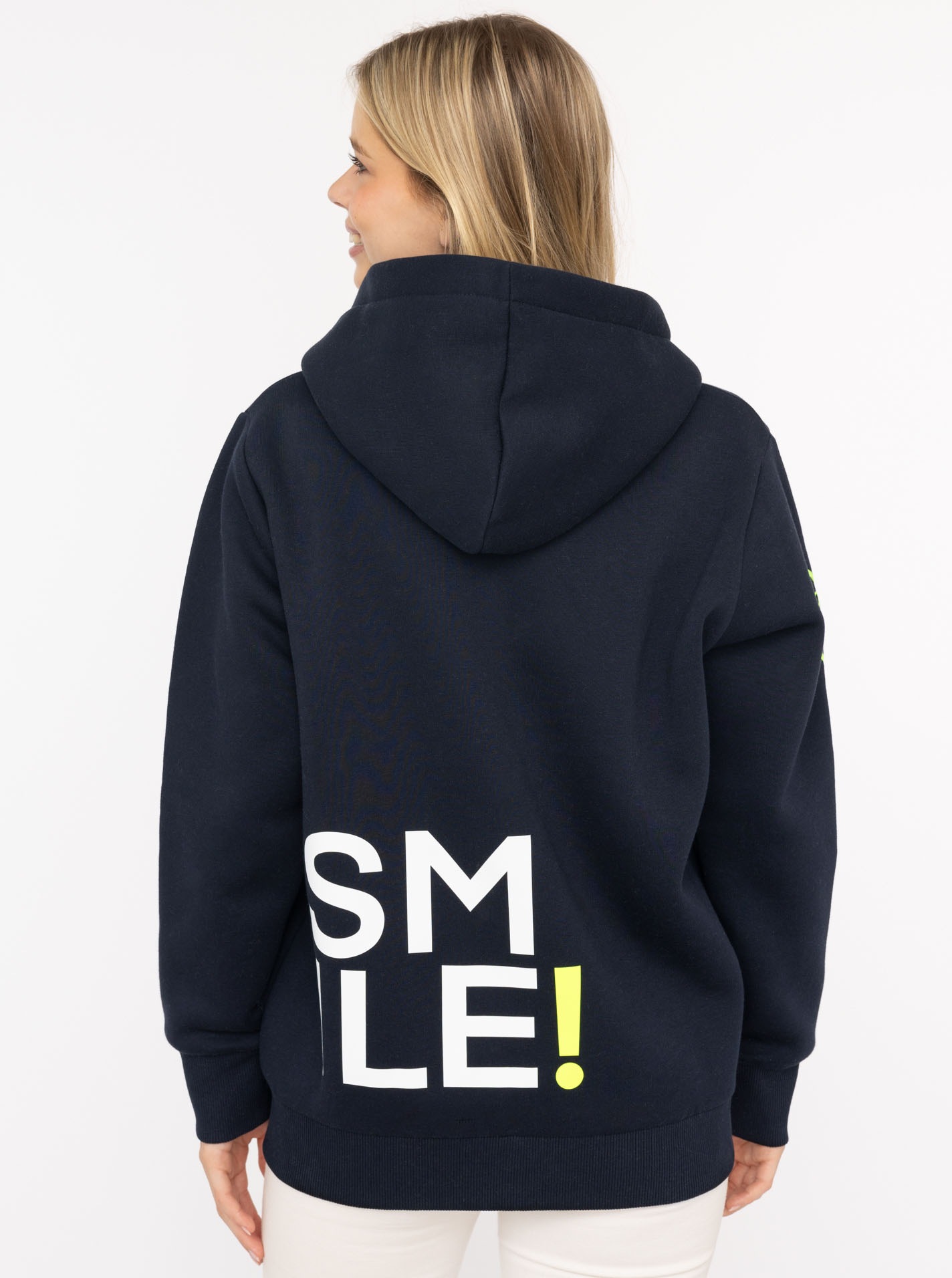 Zwillingsherz Kapuzensweatjacke ""Alissa"", mit SMILE, gesticktem Herz am A günstig online kaufen