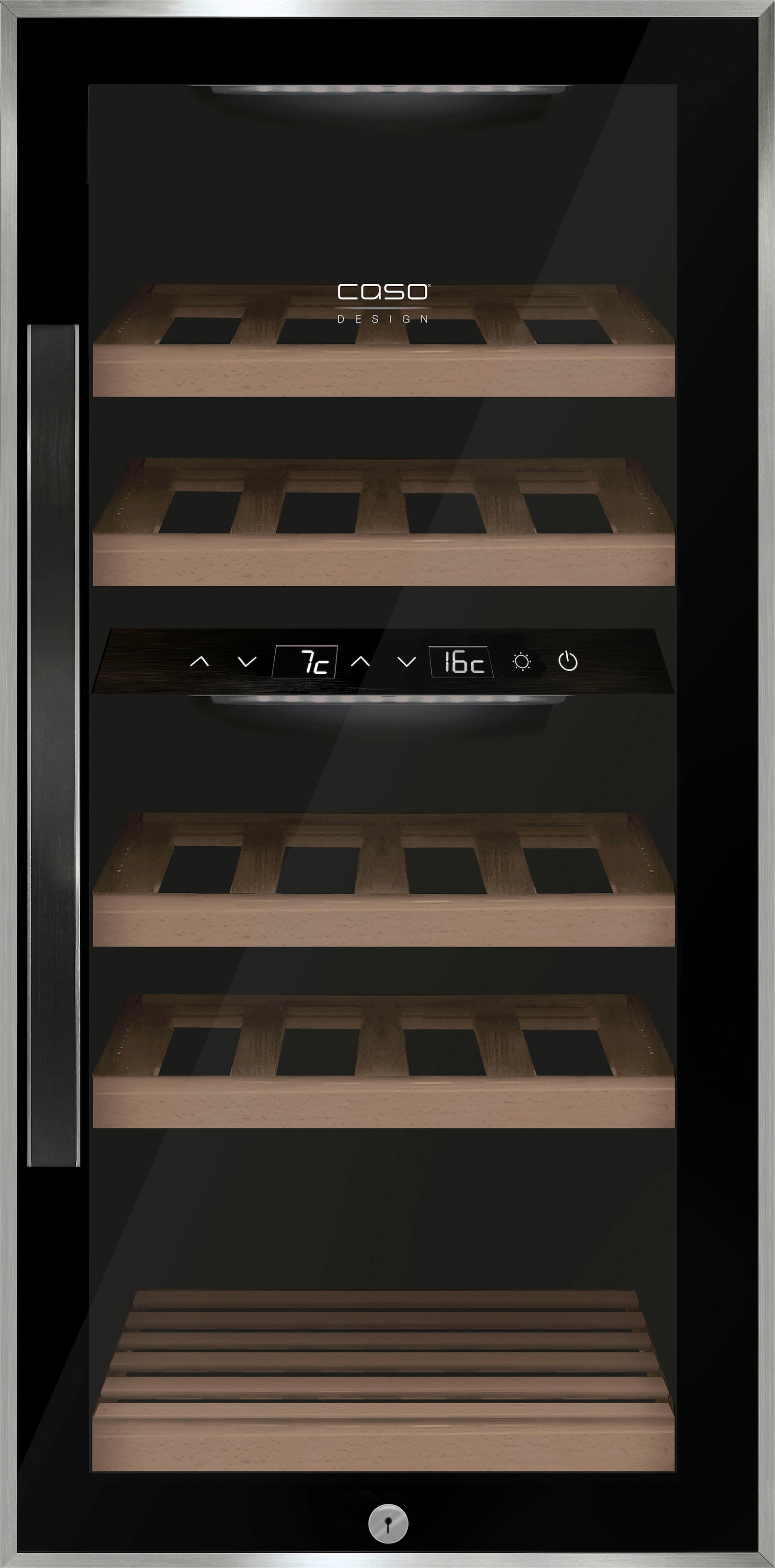 Caso Weinkühlschrank »WineClassic Black 24«, für 24 Standardflaschen á 075l  | BAUR