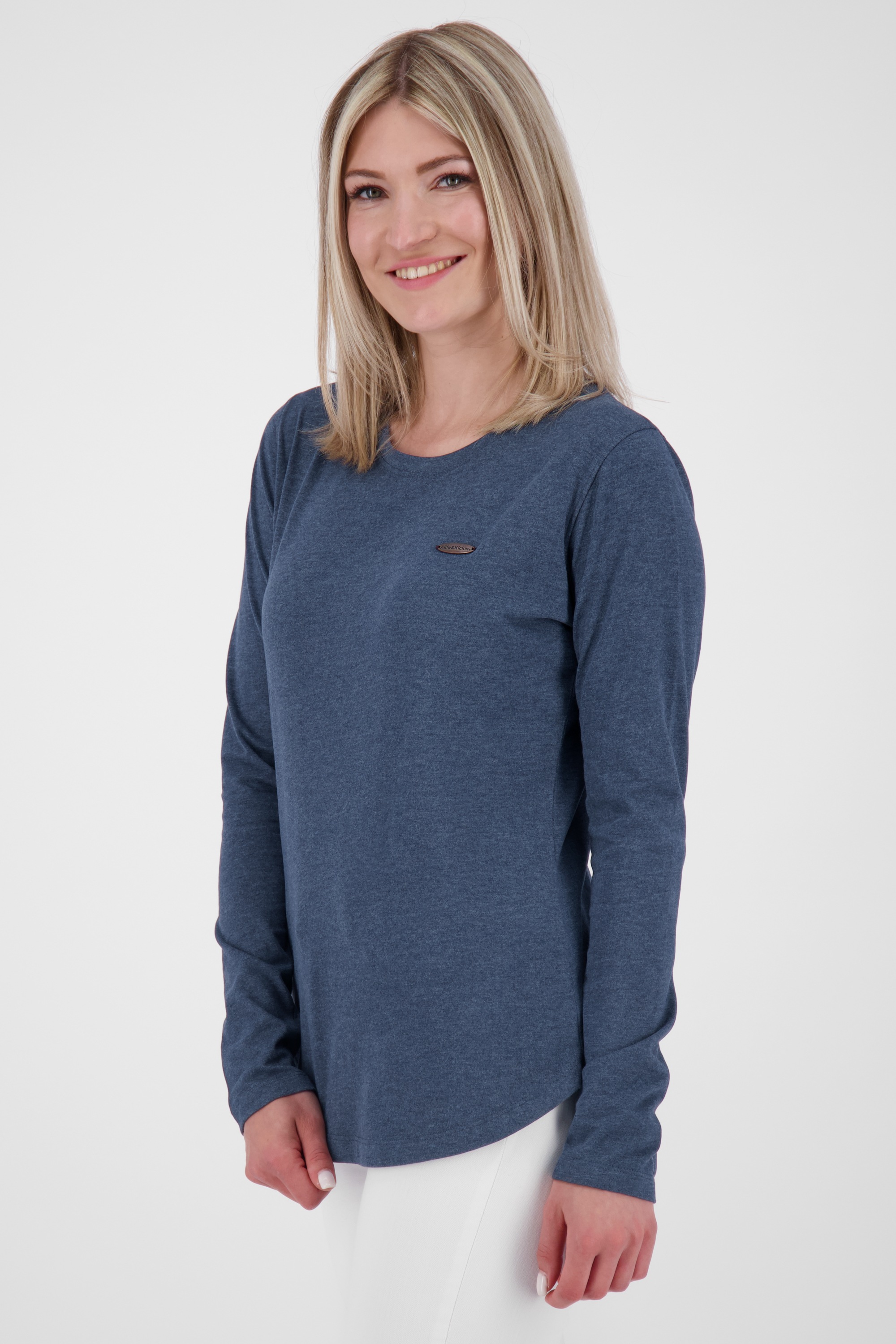 Alife & Kickin Langarmshirt »Damen LeaAK A«, Figurnah geschnittenes Longsleeve Shirt mit Rundhalsausschnitt