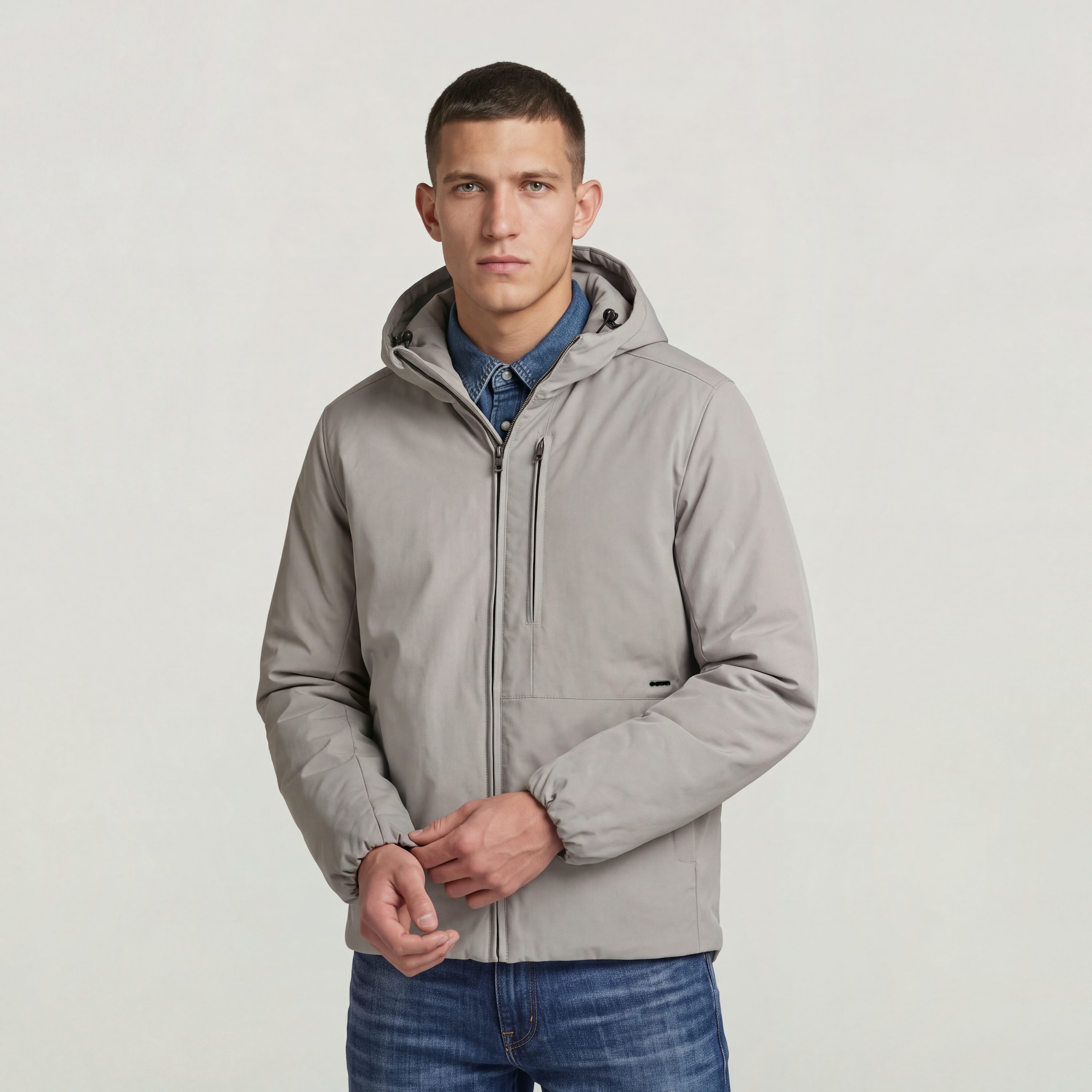 G-STAR Outdoorjacke »Clean foundation hdd jacket« mit Kapuze mit Kapuze, gefüttert