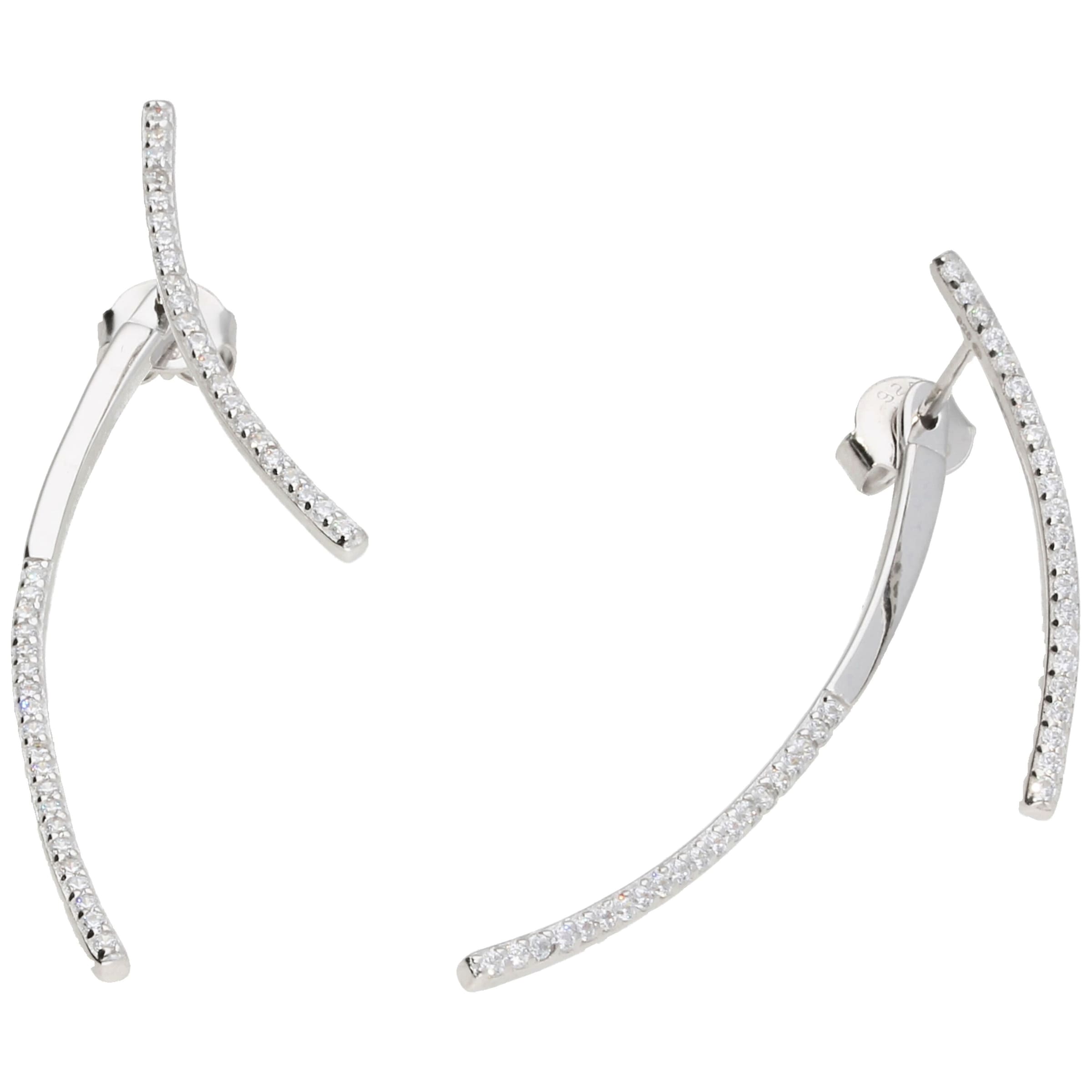 Smart Jewel Paar Ohrstecker »zweiteilig mit Zirkonia, Silber 925«