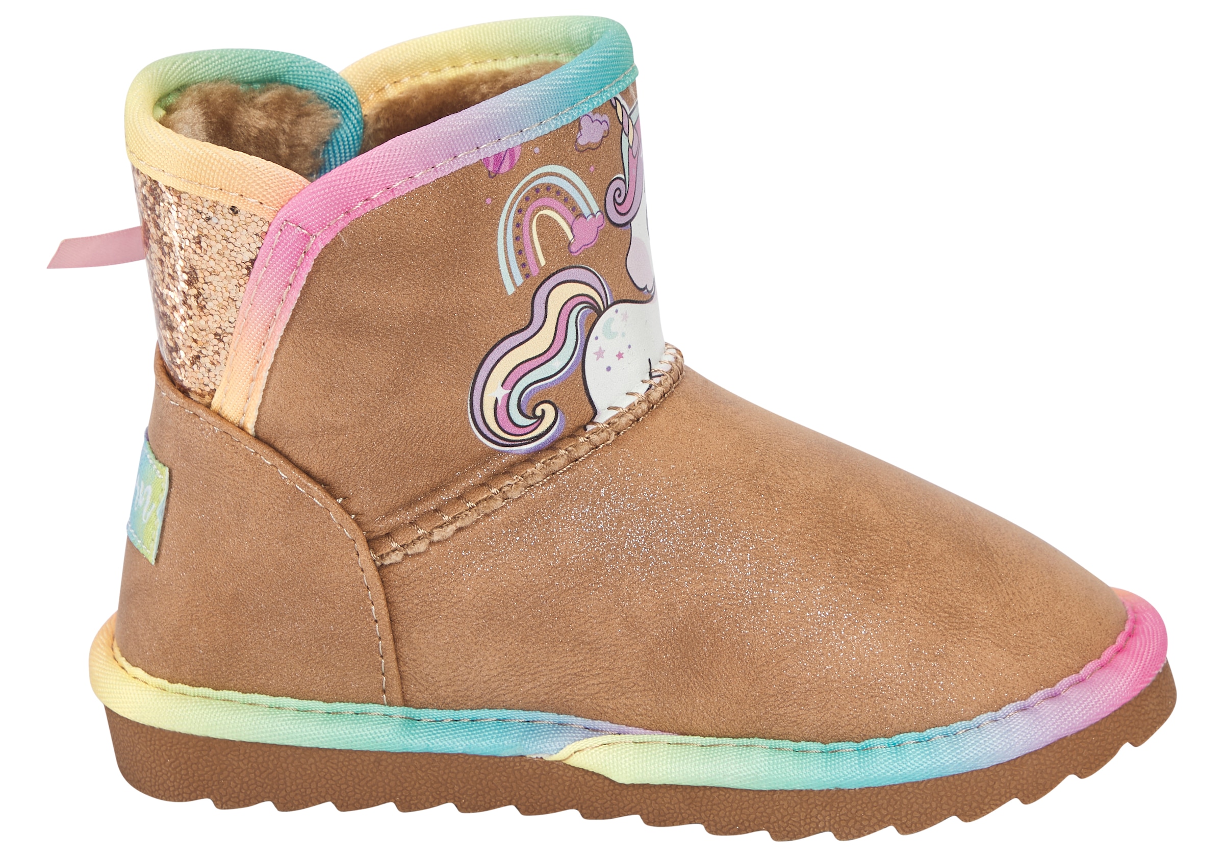 Disney Schlupfboots »UNICORN«  Winterschuhe, Winterboots, Snowboots, Schlupfstiefel, gefüttert