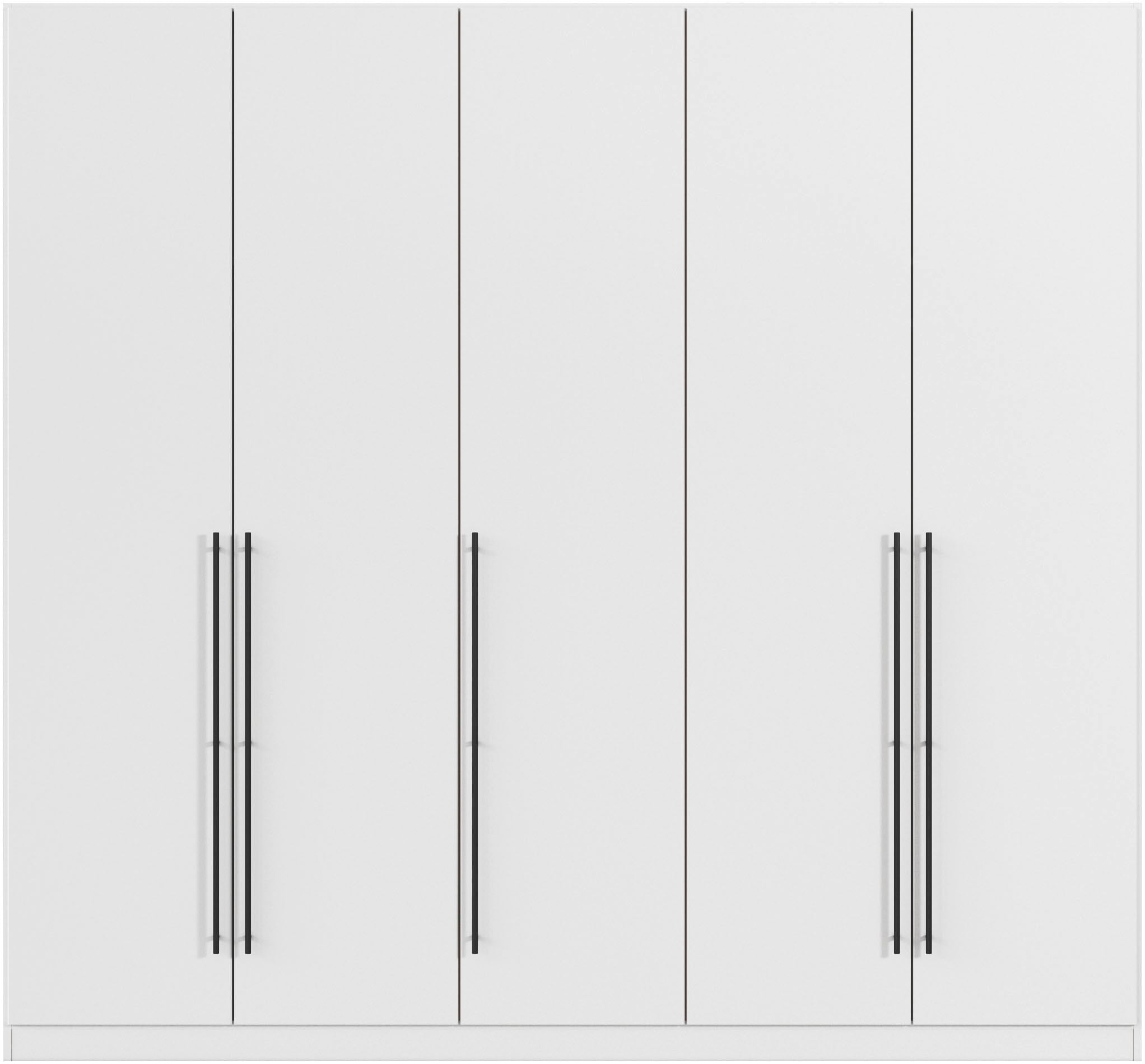rauch Kleiderschrank, (in 3 verschiedenen Ausstattungen BASIC/CLASSIC/PREMIUM), mit hochwertigen Stangengriffen in Schwarz aus Metall MADE IN GERMANY