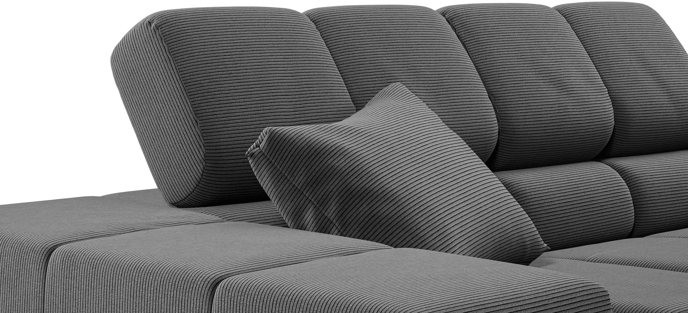 INOSIGN Ecksofa »Ancona incl. Kopfteilverstellung, OTTOs Choice, Breite 319cm, L-Form«, wahlweise motorische Sitztiefenverstellung, auch in Cord + Easy Care
