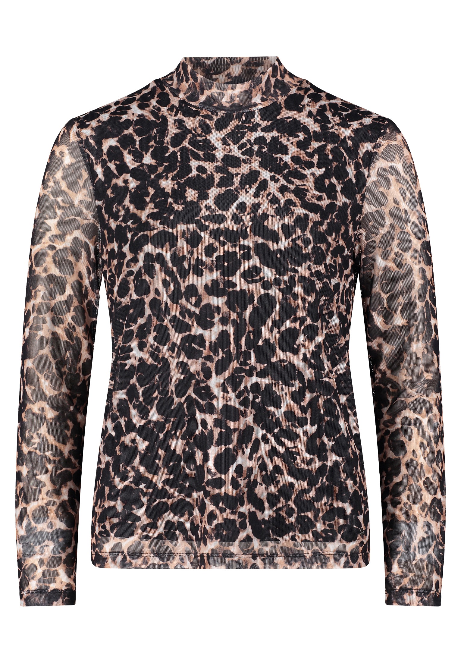 Betty&Co Kurzarmshirt »Betty & Co Leicht transparentes Shirt mit Stehkragen«, (1 tlg.), Druck