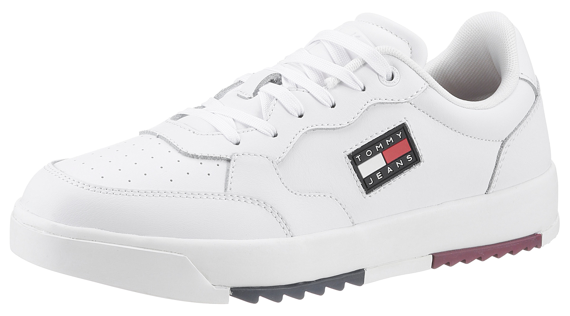 Tommy Jeans Sneaker »BASKET LEATHER TJM ESS« mit seitlicher Logoflag