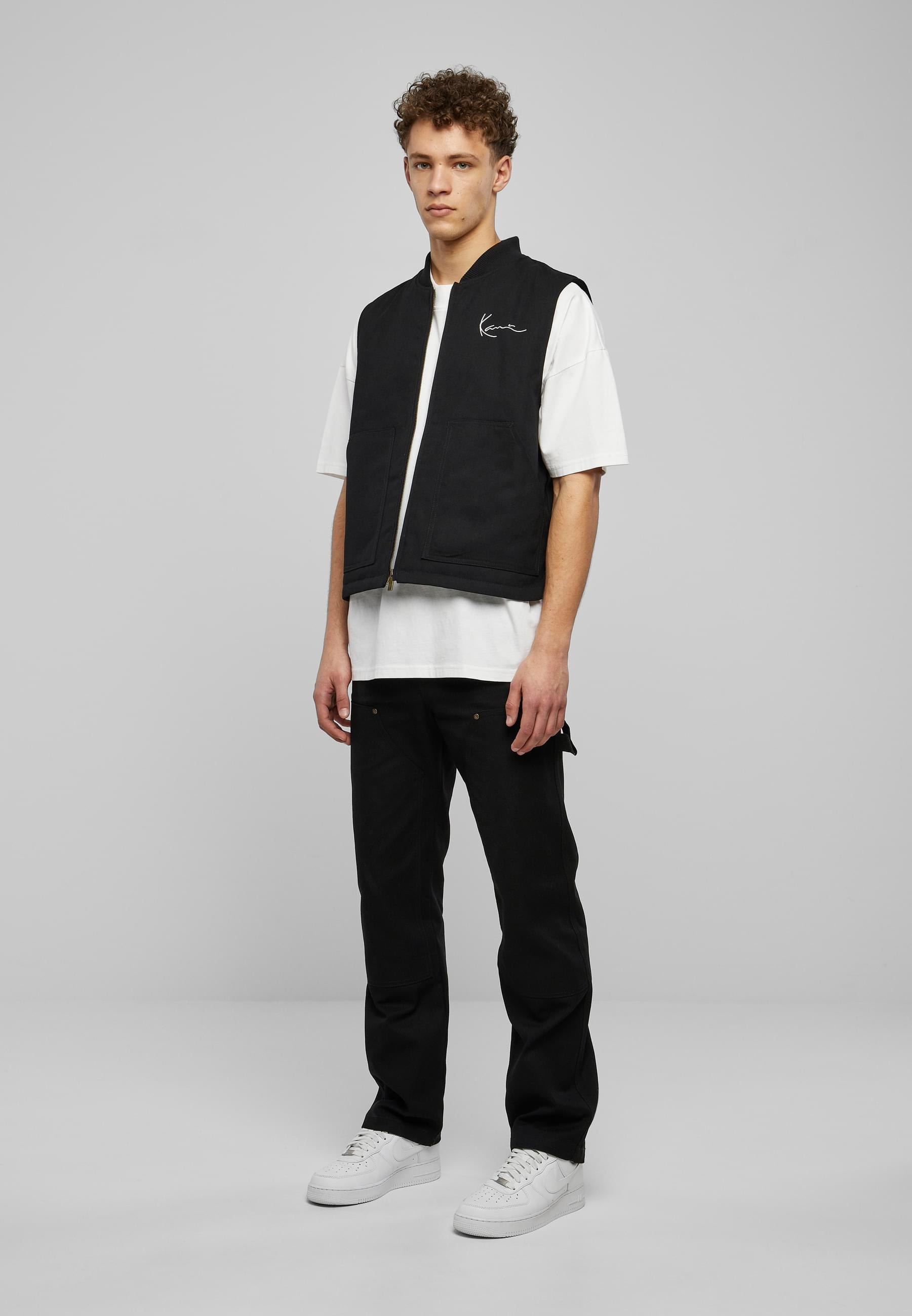 Karl Kani Steppweste »Karl Kani Herren KM231-044-3 KK Chest Signature Vest black«, (1 tlg.)
