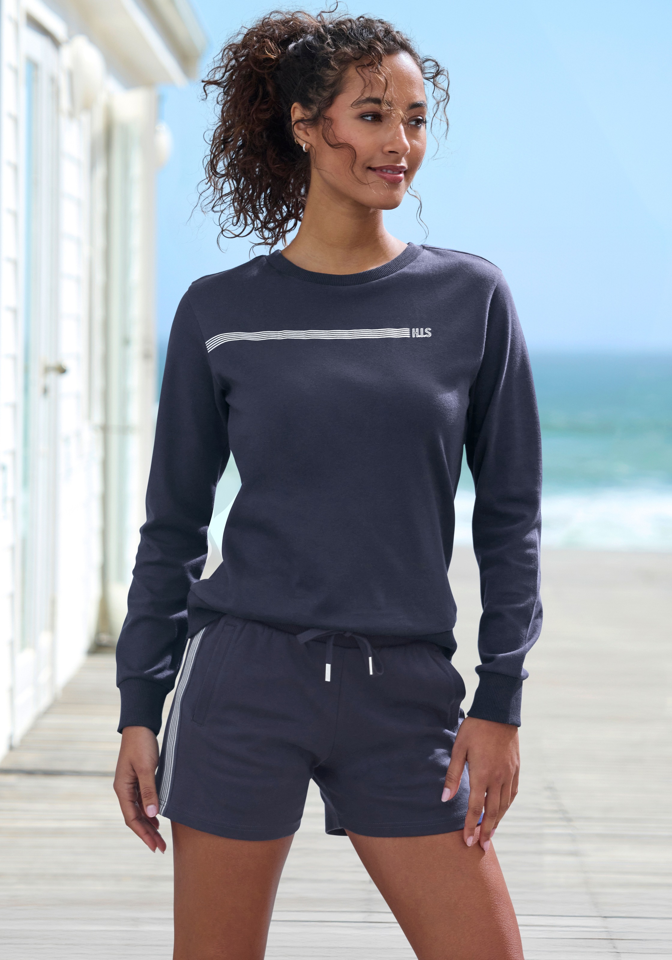 Thumbnail - H.I.S Shorts mit seitlichen Streifen, Loungewear