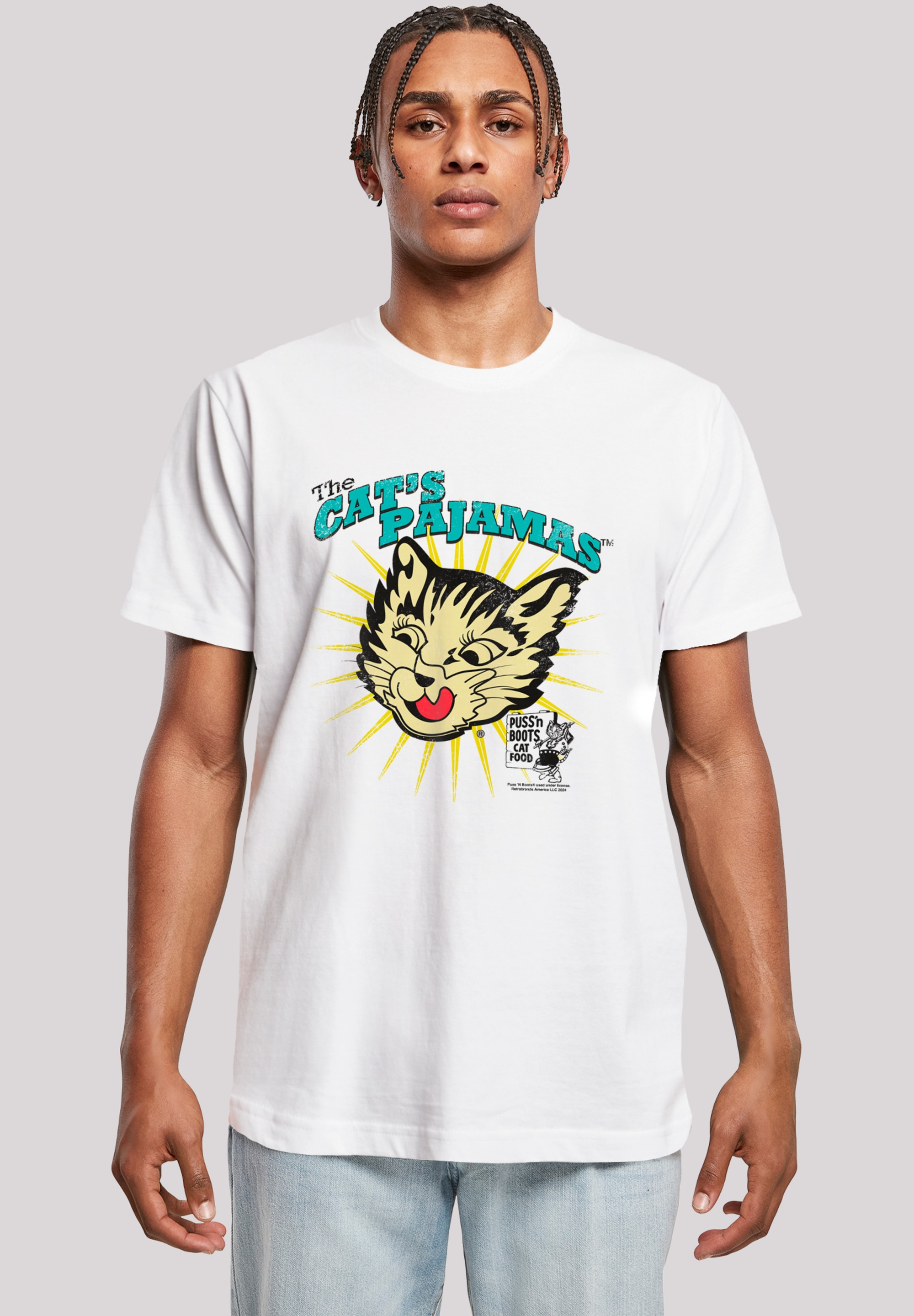 F4NT4STIC T-Shirt "Puss N Boots The Cats Pajamas Vintage Art", Premium Qual günstig online kaufen