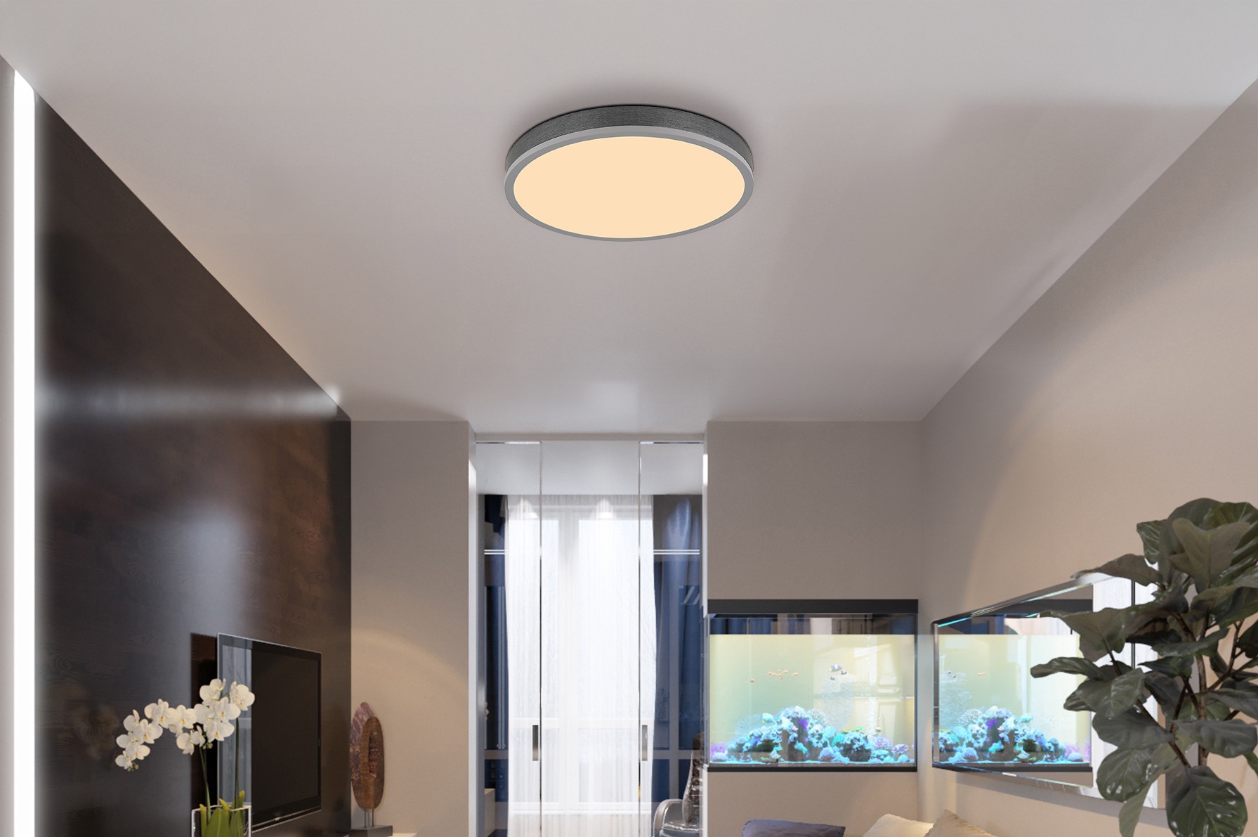 GLOBO LIGHTING Deckenleuchte »DORO« LED-Modul 1 Stk. Warmweiß Deckenlampe Wohnzimmer-Leuchte Schlafzimmer-Leuchte Flur Küche