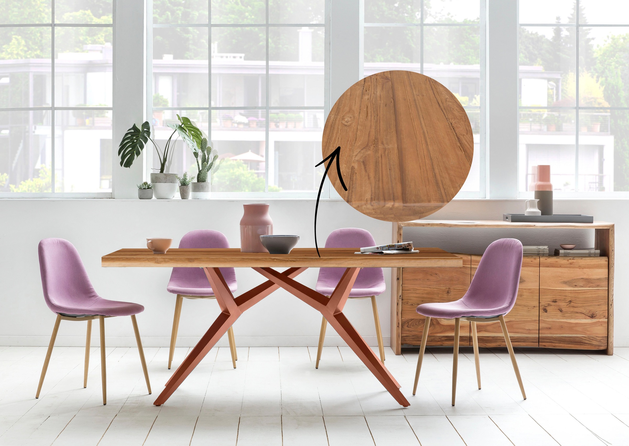 SIT Esstisch mit rustikaler Oberfläche