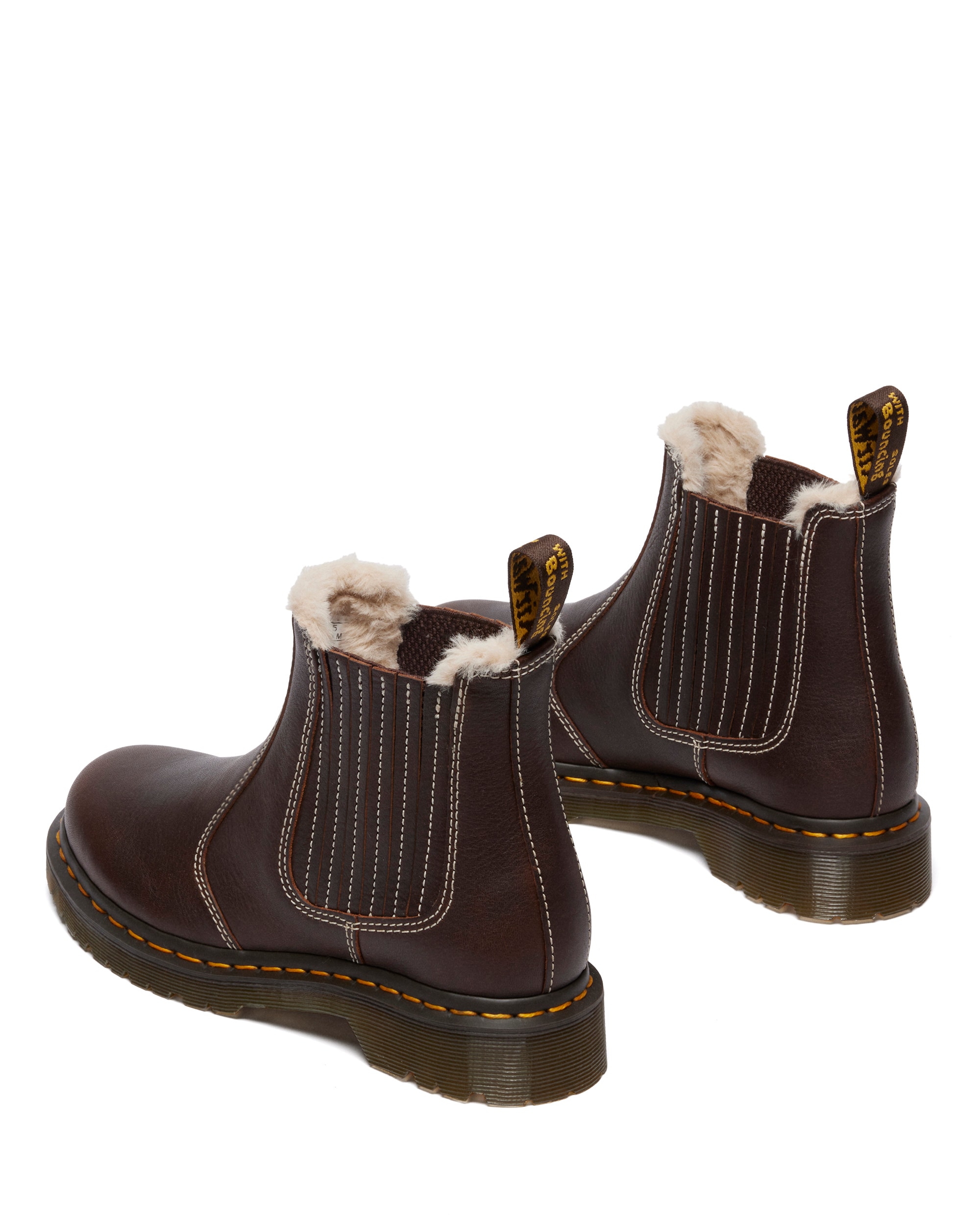 DR. MARTENS Winterboots »2976 Leonore II«  Blockabsatz, Stiefelette, Schlupfboots mit Fellimitat am Schaftrand