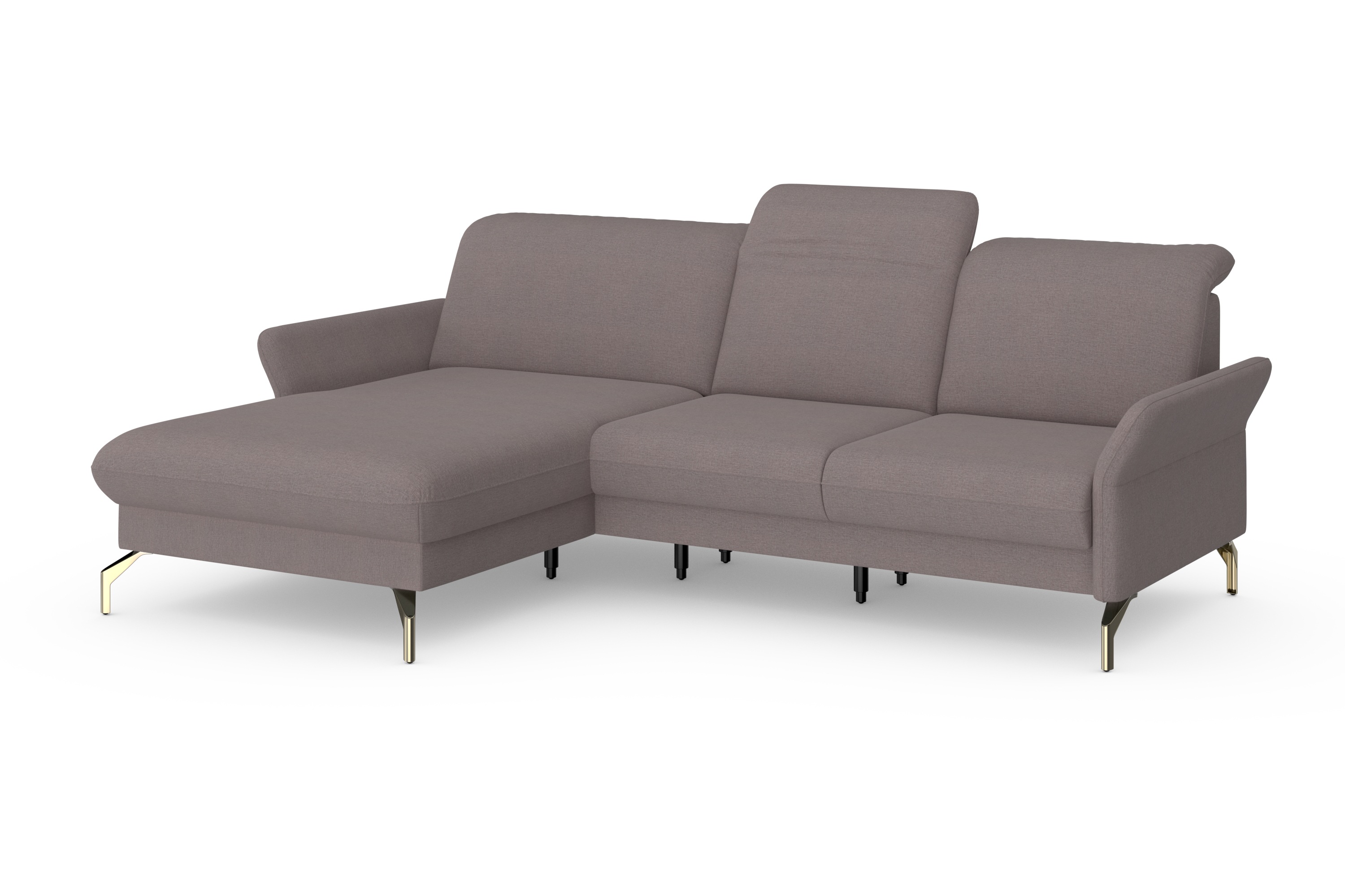 Thumbnail - sit&more Ecksofa "Fashion L-Form", wahlweise mit Kopfteilverstellung, Vorziehsitz, motorisch, Nickelfüße