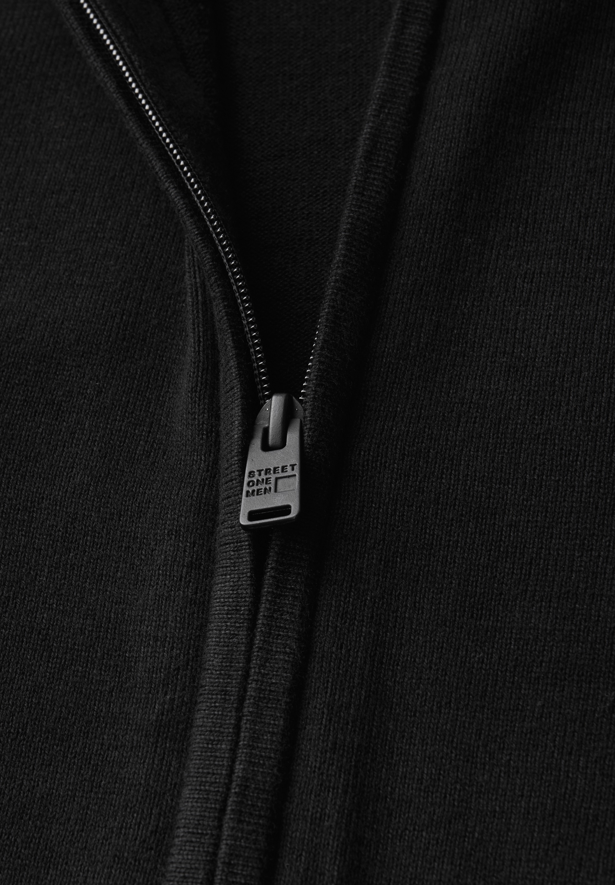 STREET ONE MEN Strickjacke, aus reiner Baumwolle