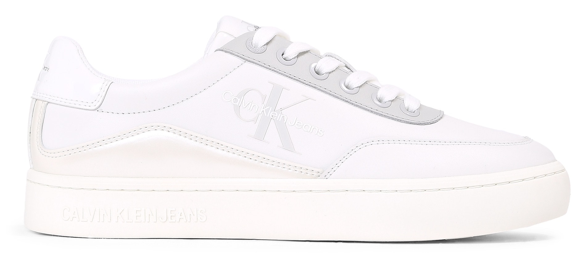 Calvin Klein Jeans Sneaker »CLASSIC CUPSOLE LOW LACE LTH ML«, mit Logoschriftzug, Freizeitschuh, Halbschuh, Schnürschuh