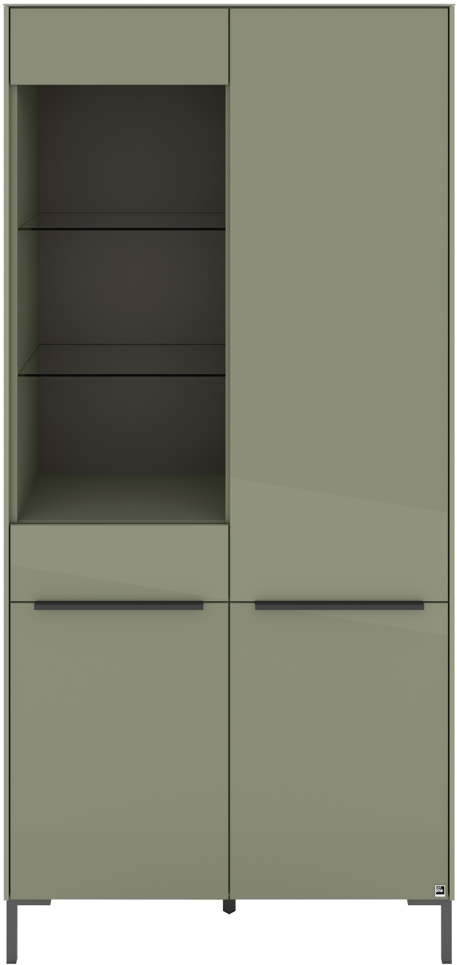 set one by Musterring Standvitrine »Reno« 1 Stk. tlg. Mit Winkelfuß in diversen Farben, 199 cm Höhe & Farbauswahl