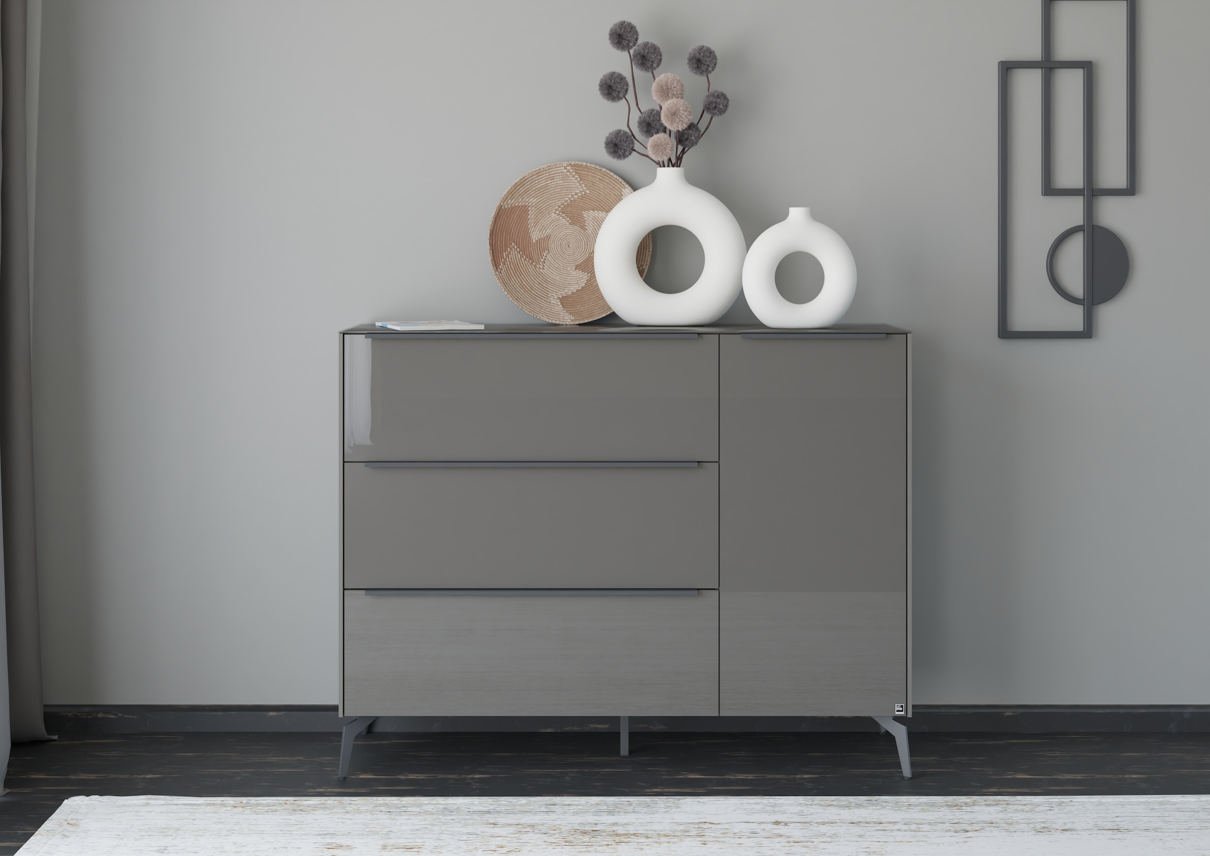 set one by Musterring Sideboard »Reno« 1 Stk. tlg. Mit Winkelfuß in diversen Farben, 109 cm Höhe & Farbauswahl
