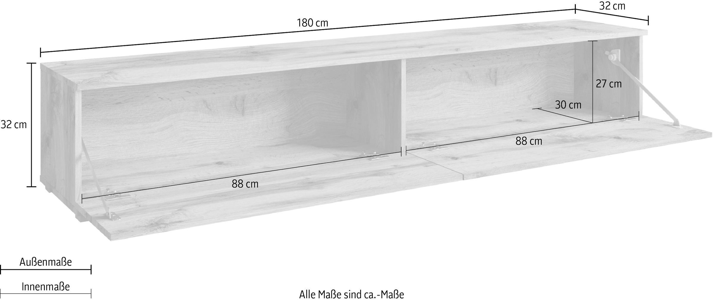 OTTO home »Kenia« 1 Stk. tlg. 2 Klappen – flexibel hängend oder stehend montierbar
