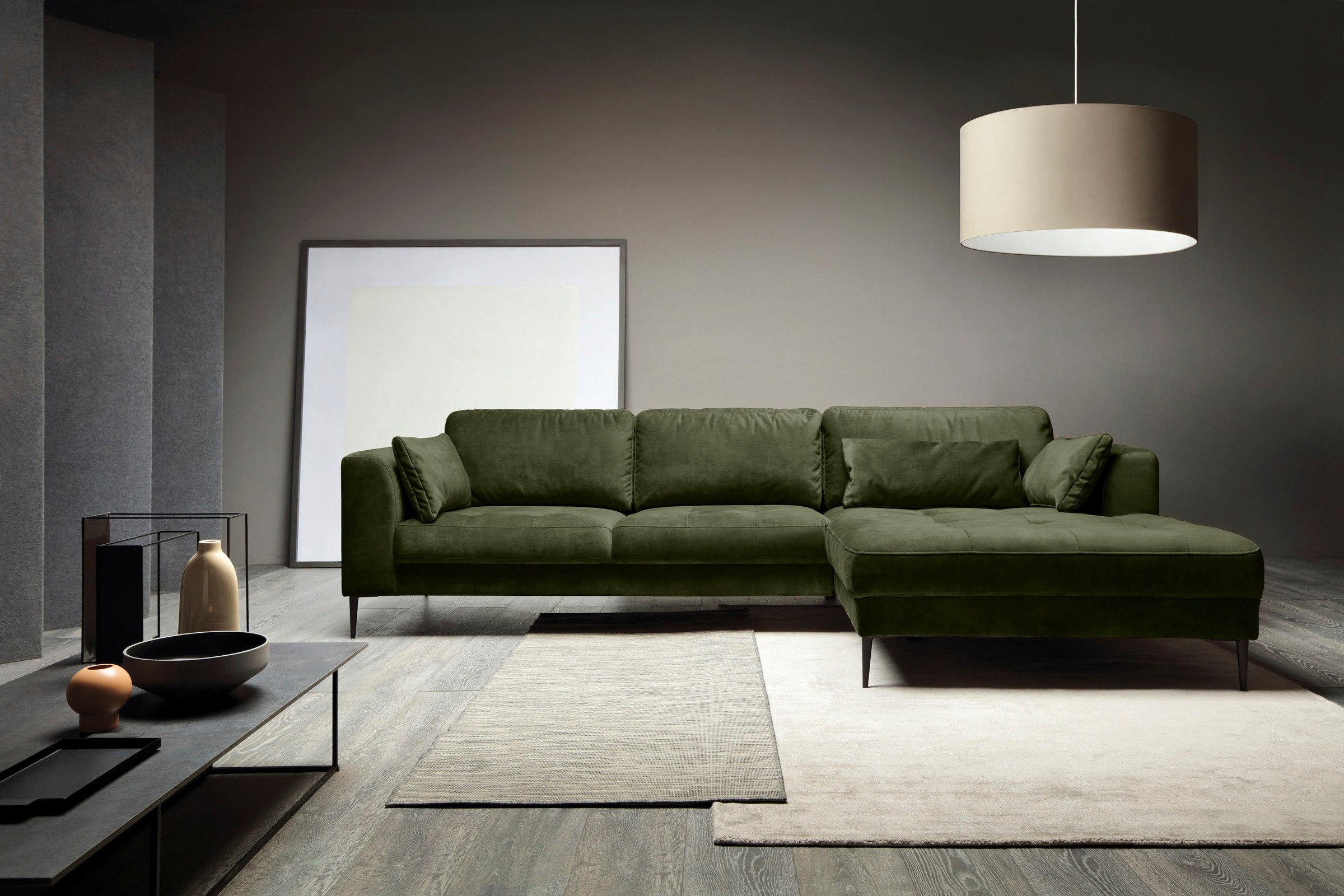 TRENDMANUFAKTUR Ecksofa "Luzi, wahlweise mit Schlaffunktion & Bettkasten. L günstig online kaufen