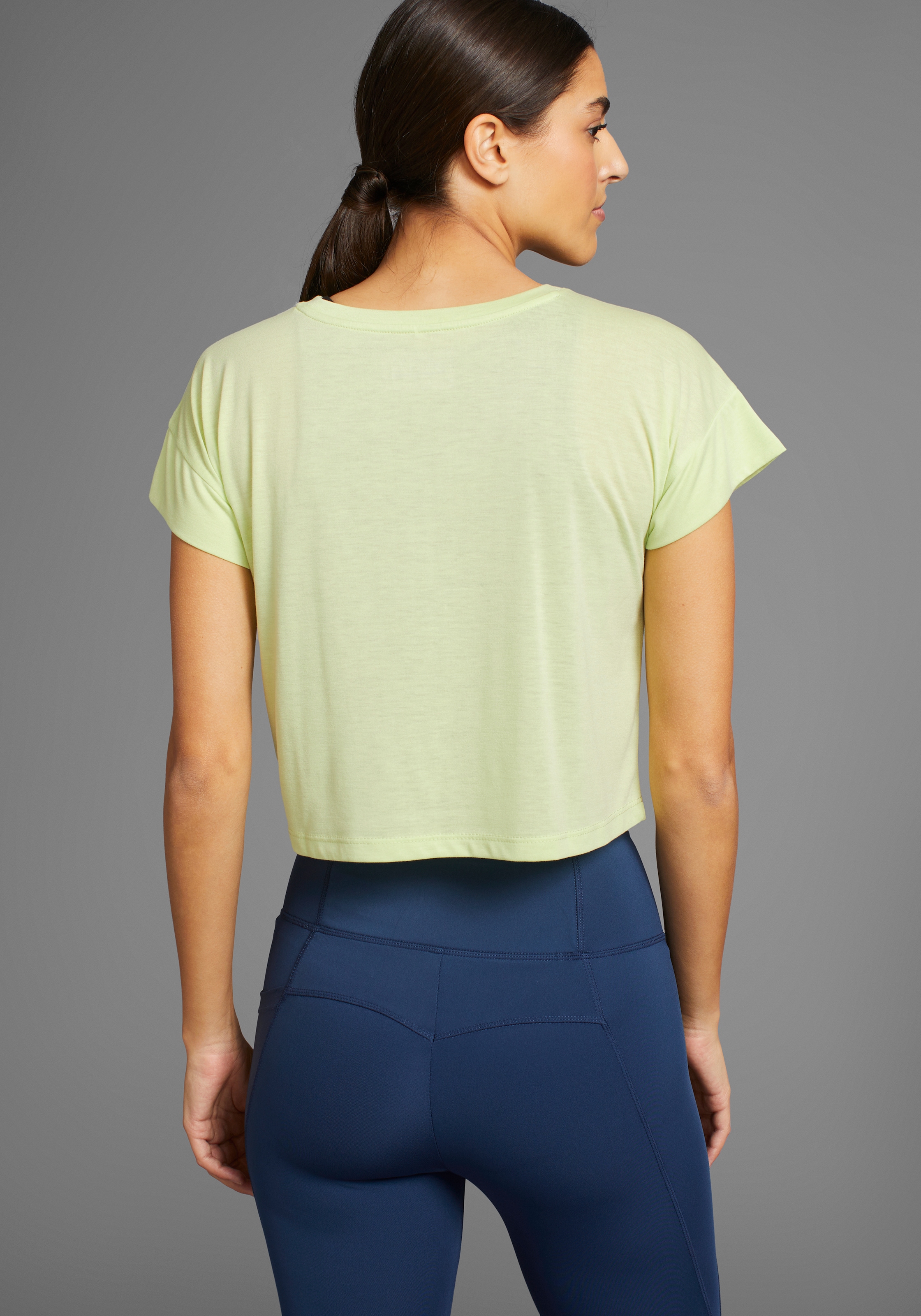 FAYN SPORTS Funktionsshirt »Cropped Top«, (Set, 2 tlg.), Kurzarm, sportliche Passform, unifarben, Rundhalsausschnitt