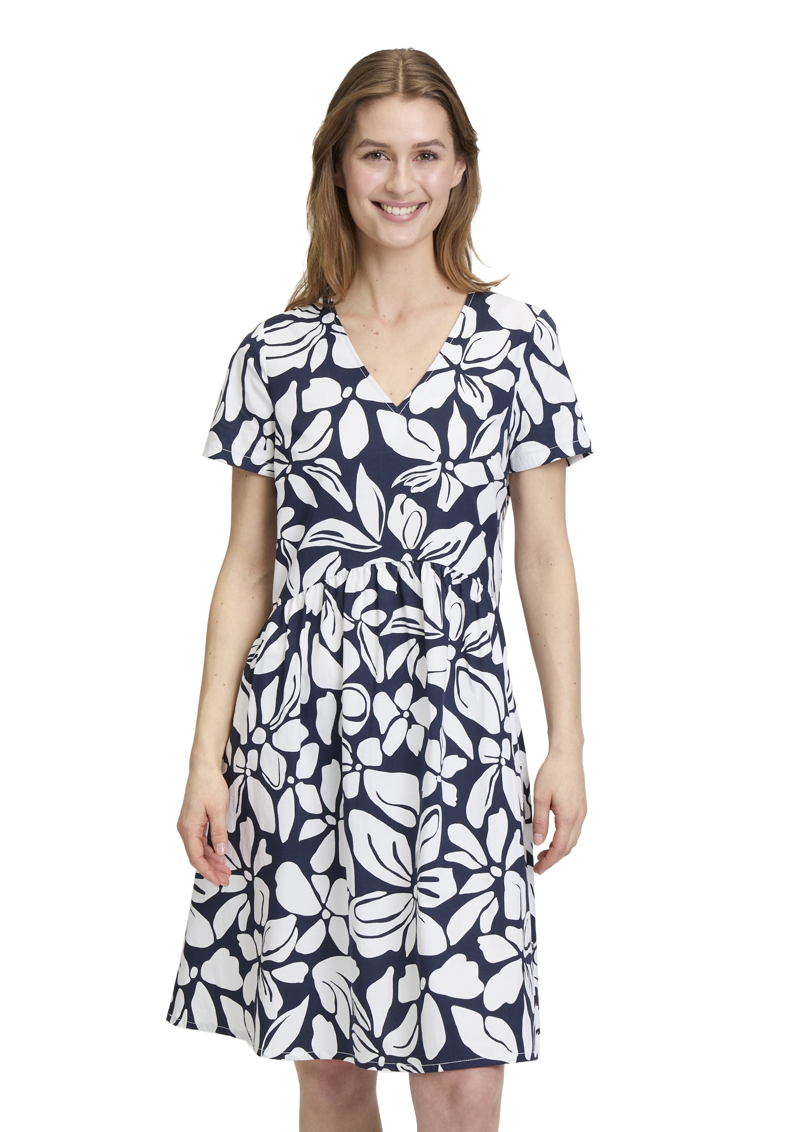 Vera Mont Sommerkleid "Vera Mont Damen Sommerkleid mit V-Ausschnitt", Desig günstig online kaufen
