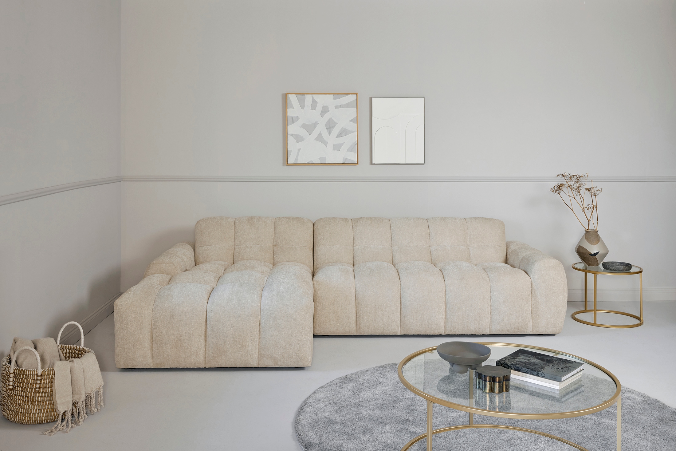 Jahnke Ecksofa "RELAX BUBBLE CORNER" Platz für bis zu 5 Personen,Taschenfederkernpolsterung,L-Form,B:305 cm