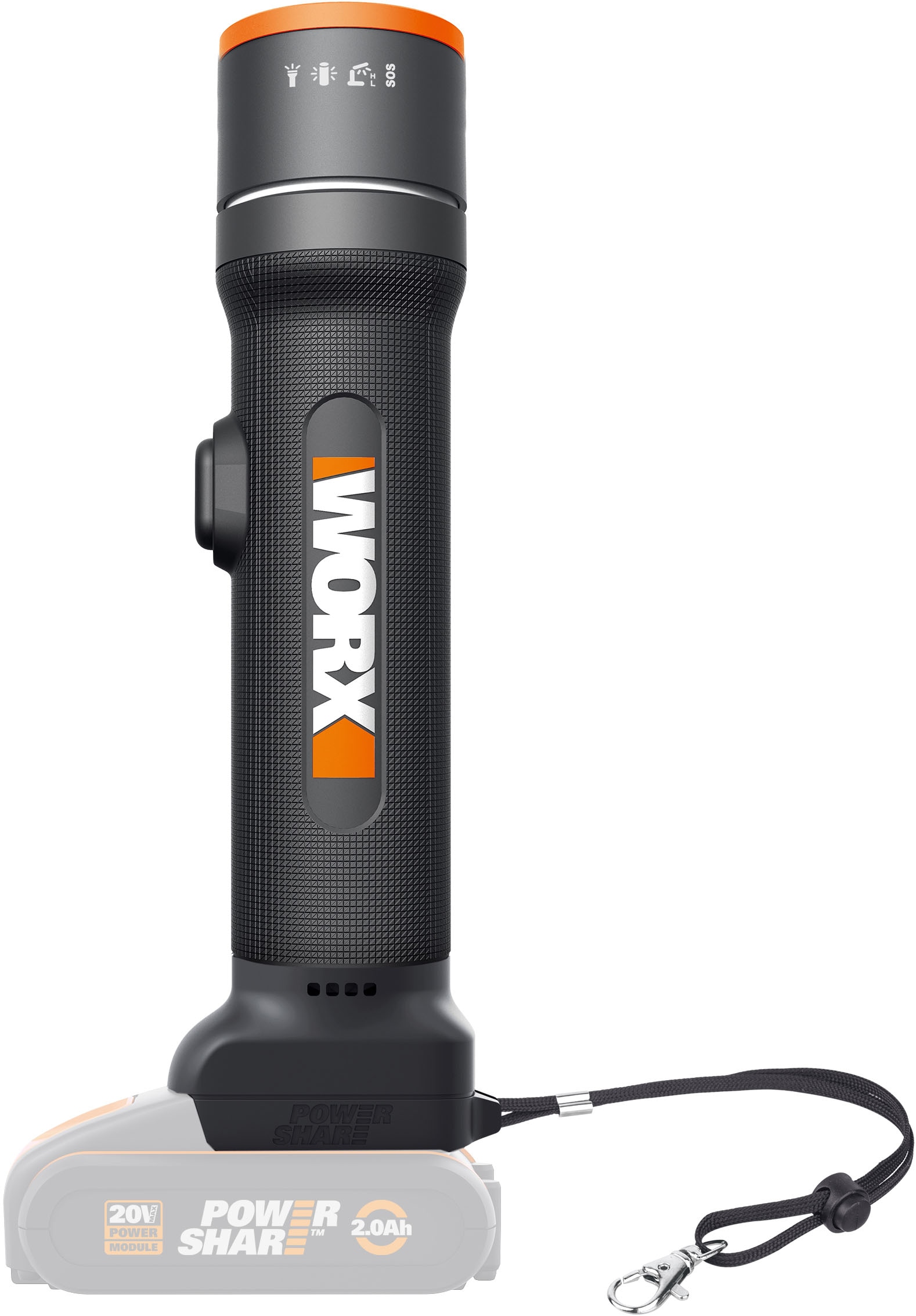 Worx LED Arbeitsleuchte »WX027.9«, Leuchtmittel LED-Board | LED fest integriert, 120-510 Lumen, 4-IN-1 multifunktional, ohne Akku & Ladegerät