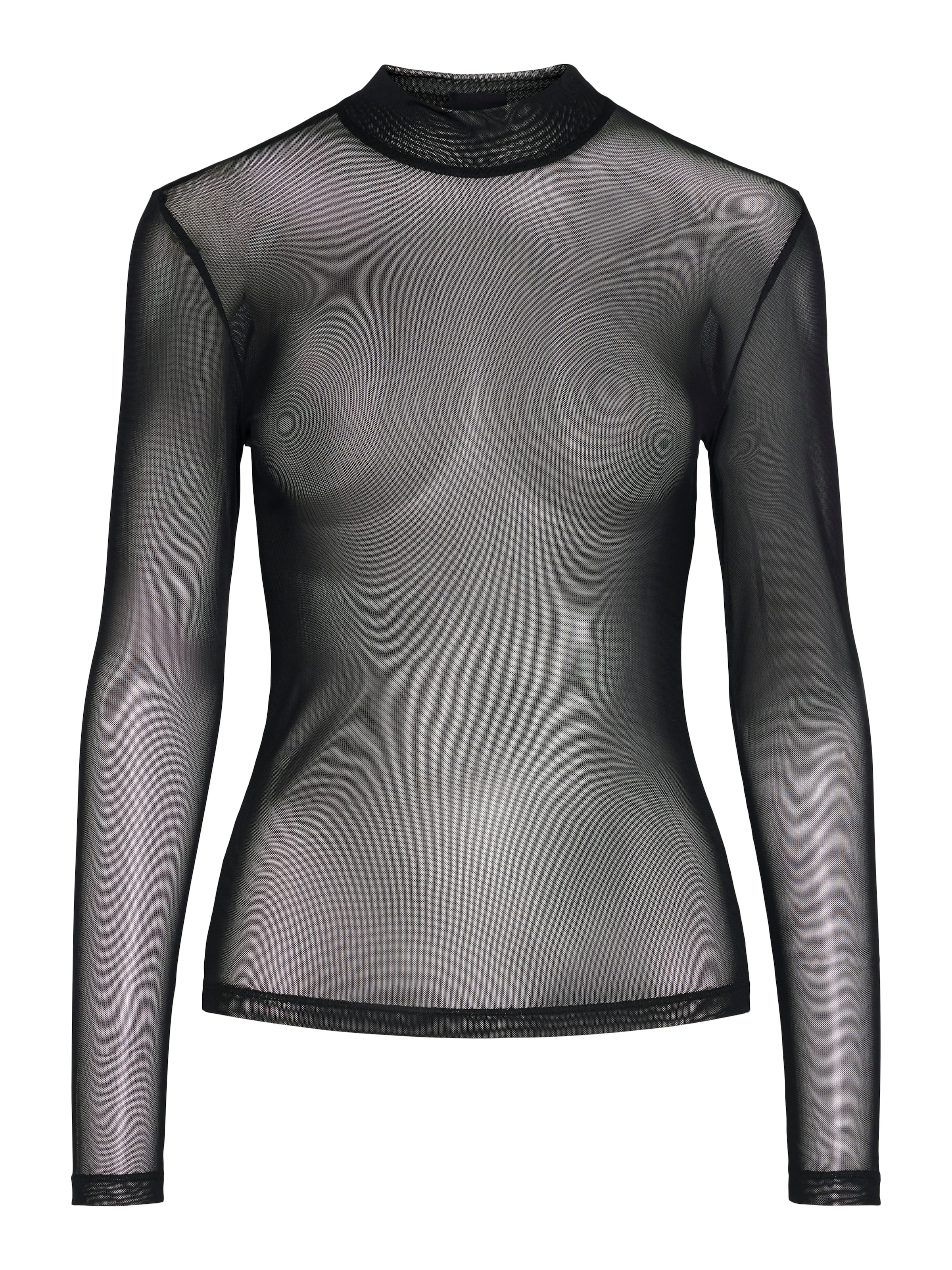 pieces Langarmshirt "PCNINNI LS T-NECK MESH TOP NOOS BC" günstig online kaufen